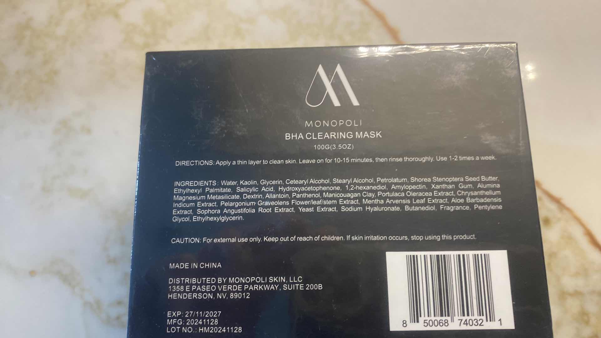 Photo 1 of NEW MONOPOLI SKIN CARE BHA CLEARING MASK