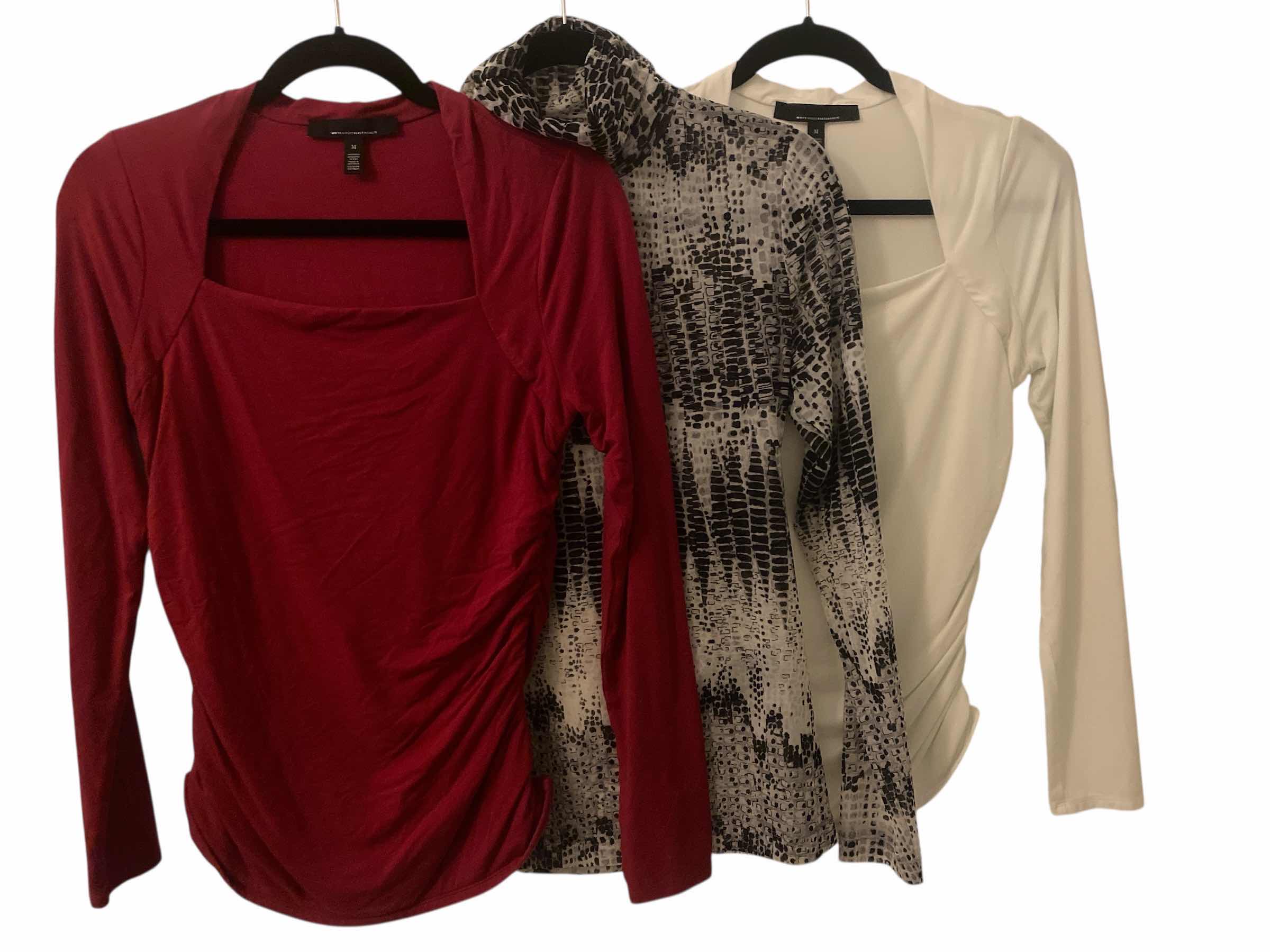 View 1 of 3 —WOMENS  WHITE HOUSE BLACK MARKET TOPS SIZES SMALL & MEDIUM