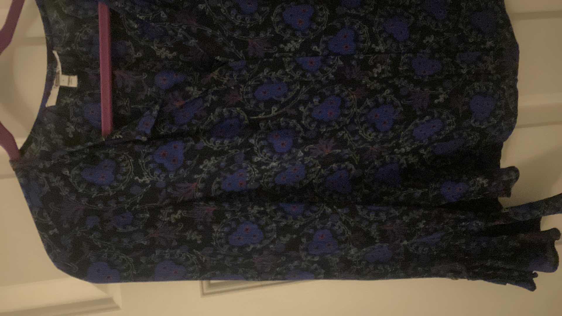 Photo 1 of WOMENS DESIGNER DEREK LAM 10 CROSBY BLUE FLORAL SILK BLOUSE SIZE 6