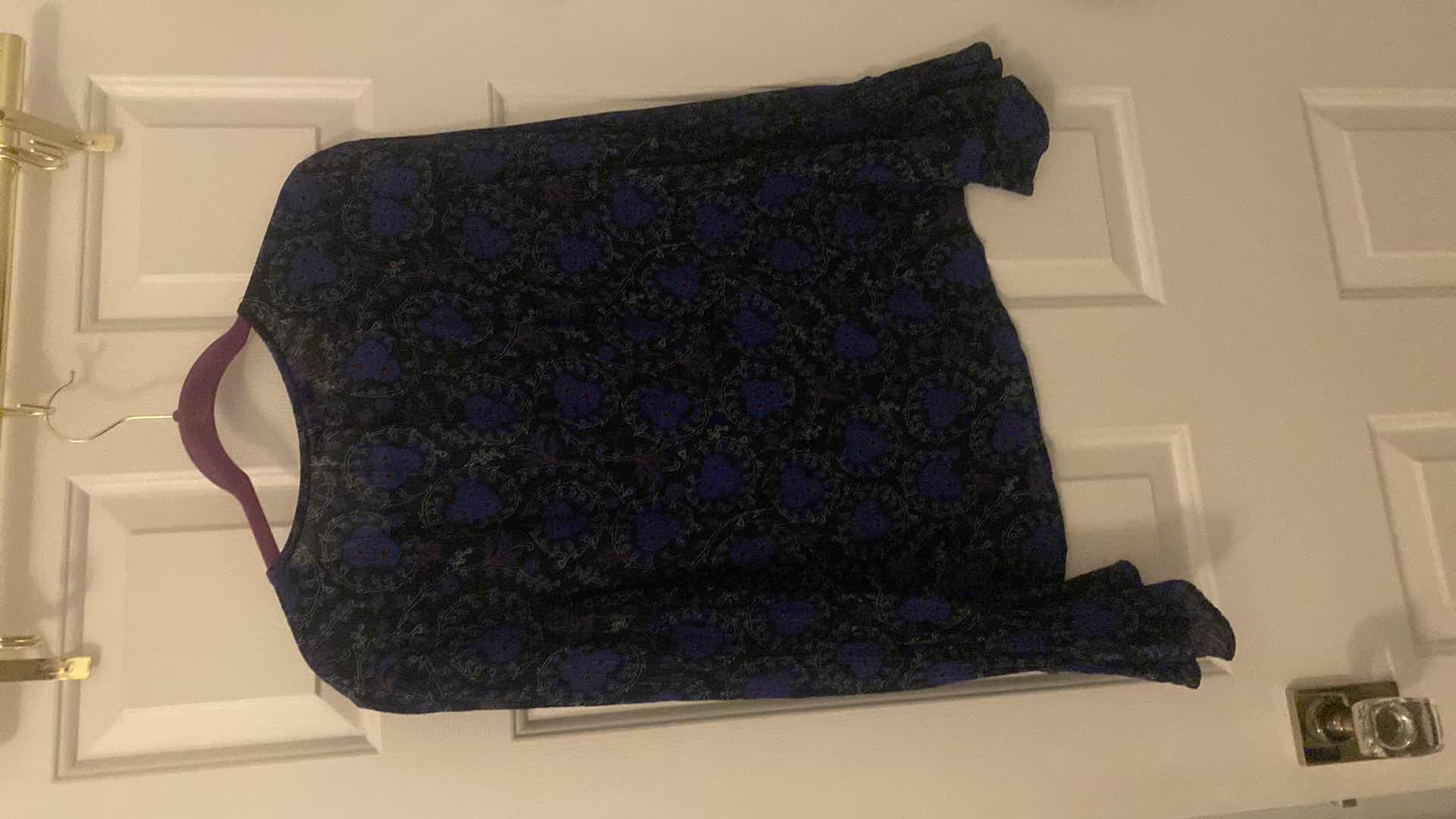 Photo 1 of WOMENS DESIGNER DEREK LAM 10 CROSBY BLUE FLORAL SILK BLOUSE SIZE 6