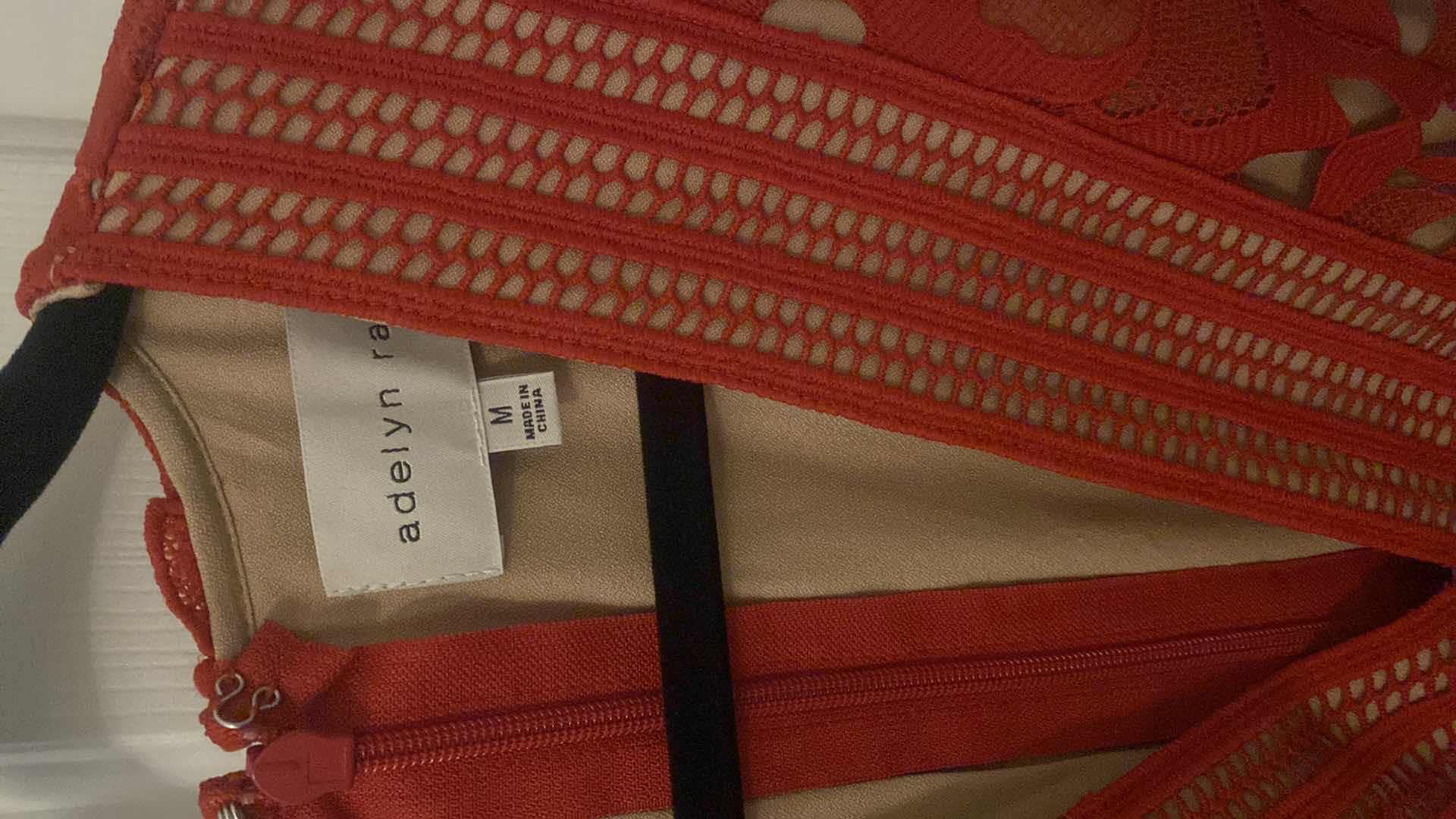 Photo 1 of WOMENS ADELYN RAE RED LACE DRESS WITH NUDE LINING SIZE MEDIUM