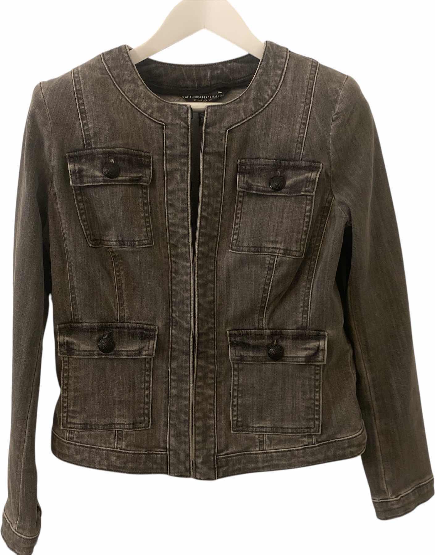 Photo 1 of WOMENS WHITE HOUSE BLACK MARKET CHARCOAL DENIM JACKET SIZE 6