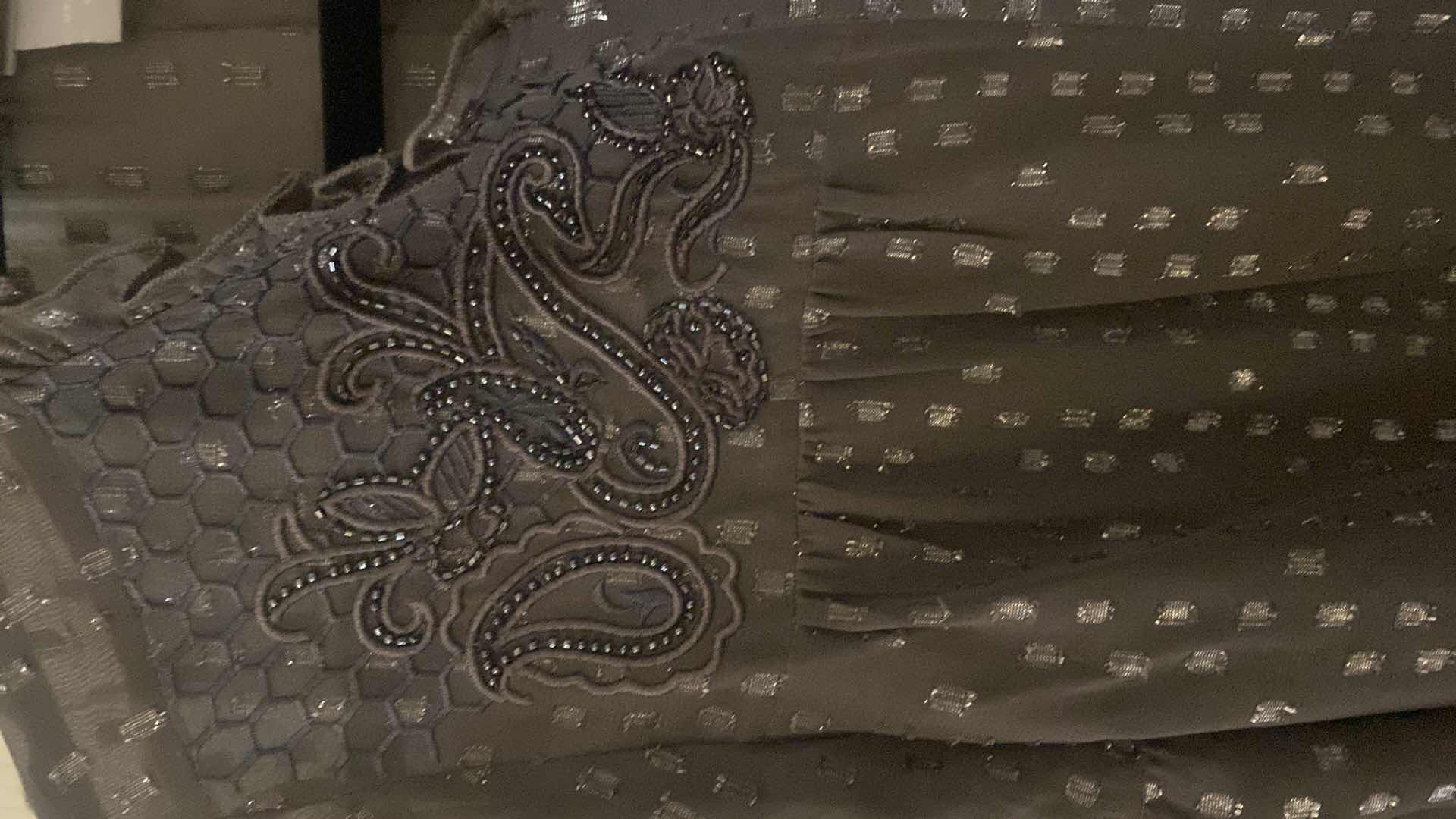 Photo 1 of WOMENS CHICOS GRAY EMBELLISHED BLOUSE SIZE 1 (8-10 MEDIUM)