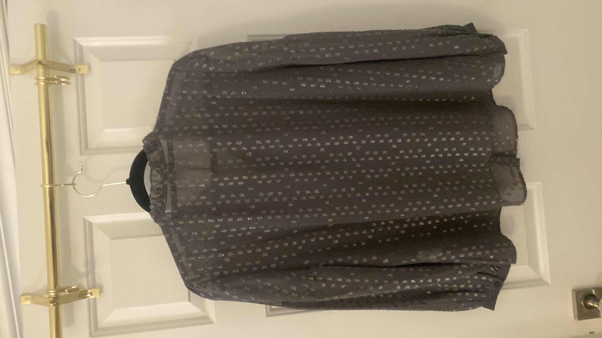 Photo 1 of WOMENS CHICOS GRAY EMBELLISHED BLOUSE SIZE 1 (8-10 MEDIUM)