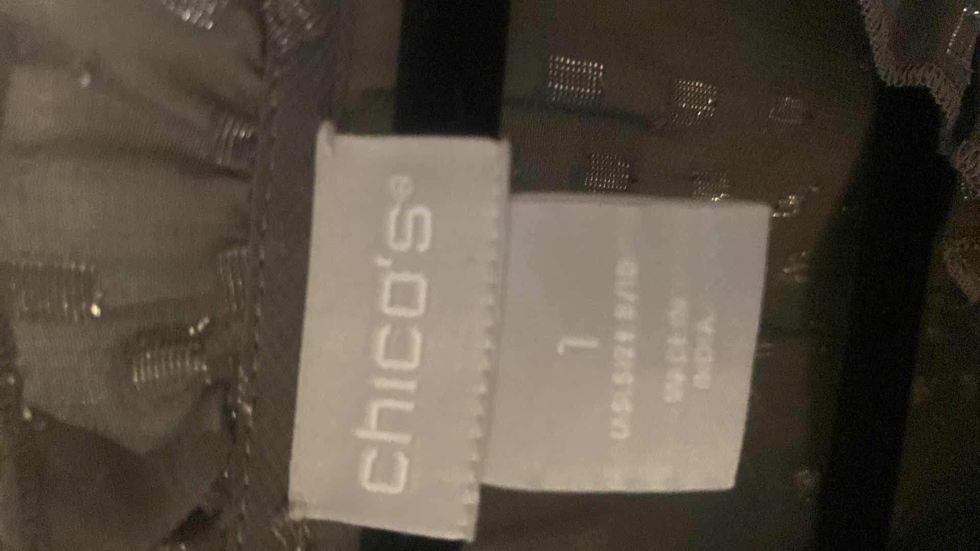 Photo 1 of WOMENS CHICOS GRAY EMBELLISHED BLOUSE SIZE 1 (8-10 MEDIUM)