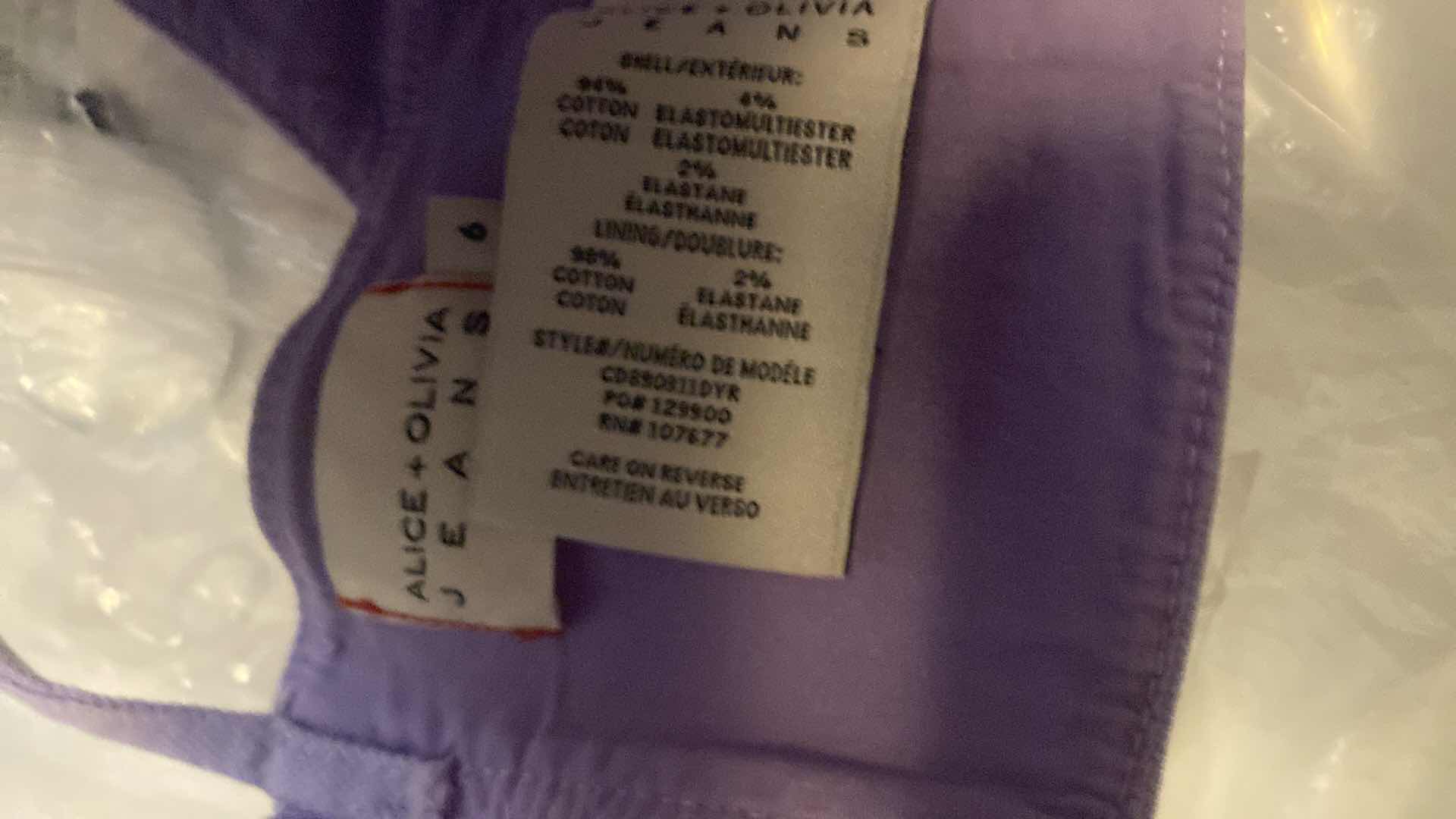 Photo 1 of WOMENS ALICE & OLIVIA LAVENDER TOP