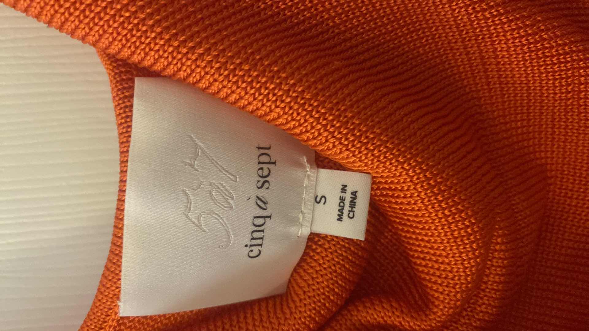 Photo 1 of WOMENS DESIGNER 5a7 CINQ A SEPT ORANGE KNIT CAMISOLE TOP SIZE SMALL