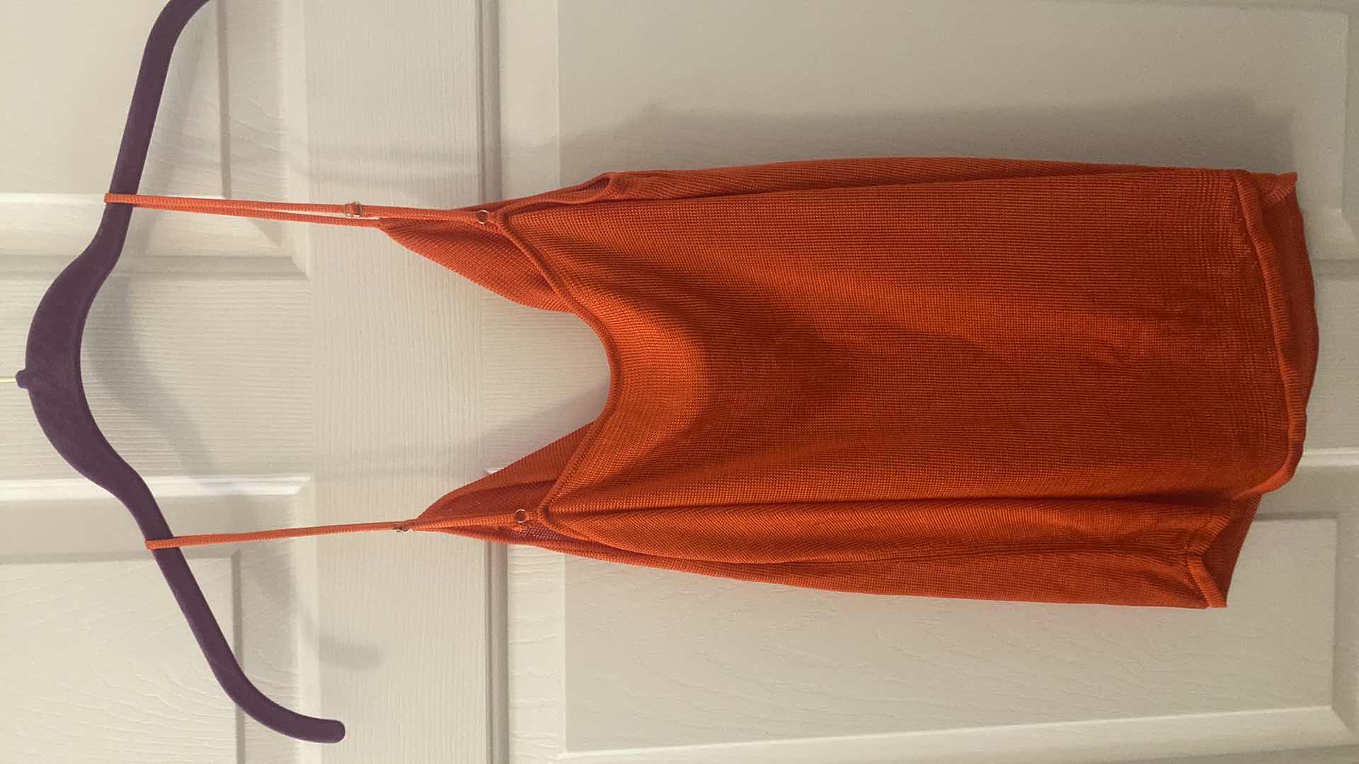 Photo 1 of WOMENS DESIGNER 5a7 CINQ A SEPT ORANGE KNIT CAMISOLE TOP SIZE SMALL