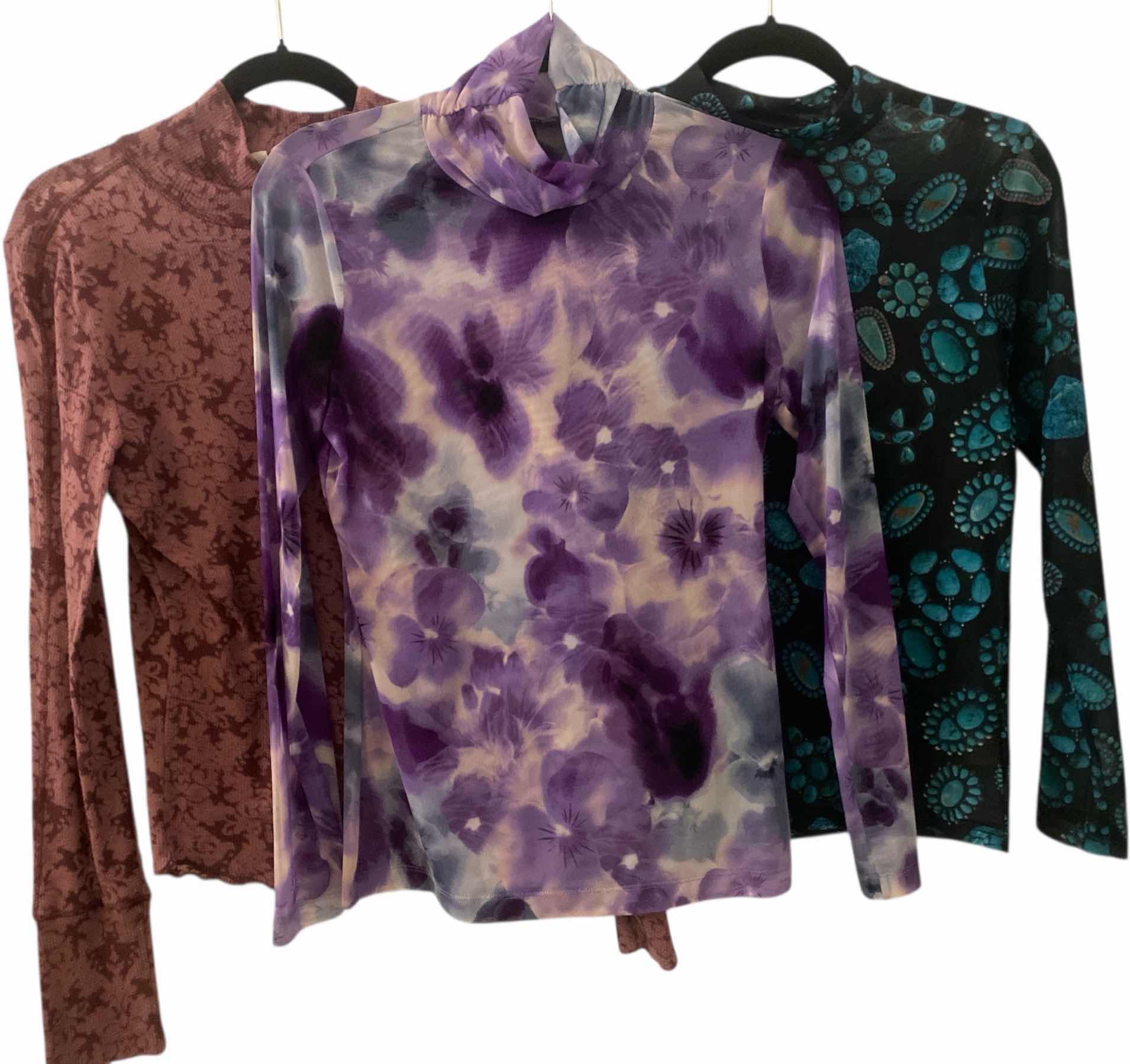 Photo 1 of FREE PEOPLE MAUVE TOP SIZE MEDIUM & 2 MESH TOPS SIZE SMALL (WHBM & STERLING KREEK)