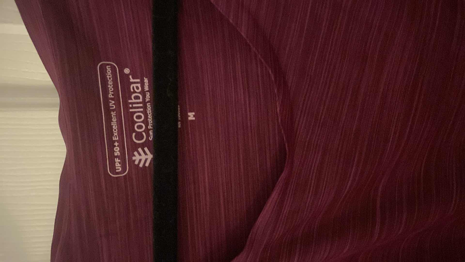 Photo 1 of WOMENS COOLIBAR SUN PROTECTION SWIM SHIRT WITH SIDE RUCHING SIZE MEDIUM