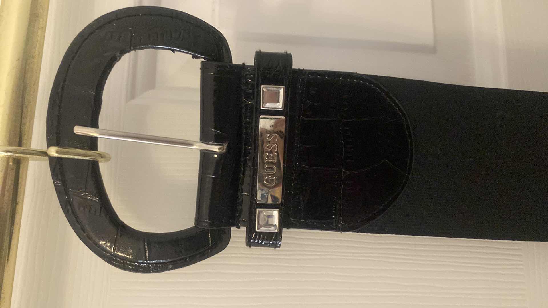 Photo 1 of MICHAEL KORS EPI LEATHER CROSSBODY BAG 8” X 5” & GUESS BELT SIZE MEDIUM