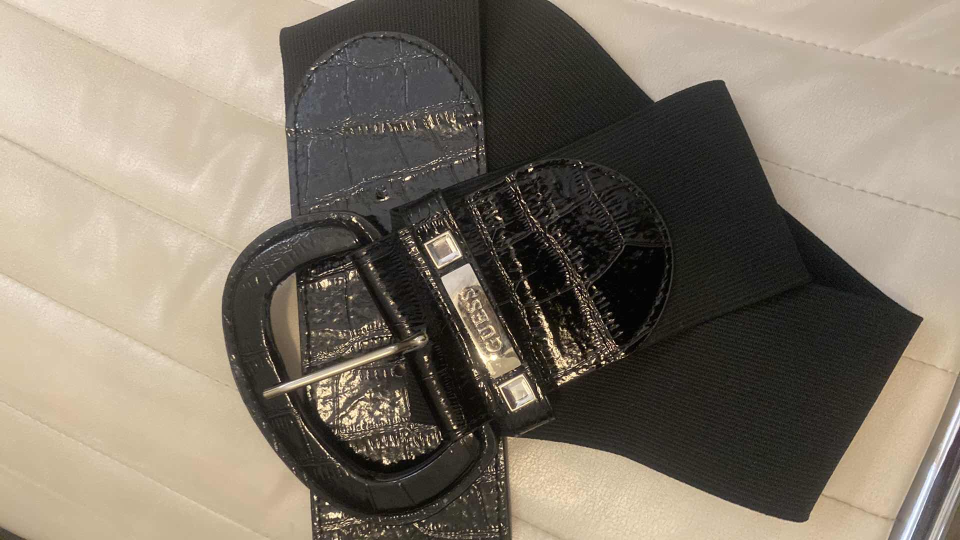 Photo 1 of MICHAEL KORS EPI LEATHER CROSSBODY BAG 8” X 5” & GUESS BELT SIZE MEDIUM