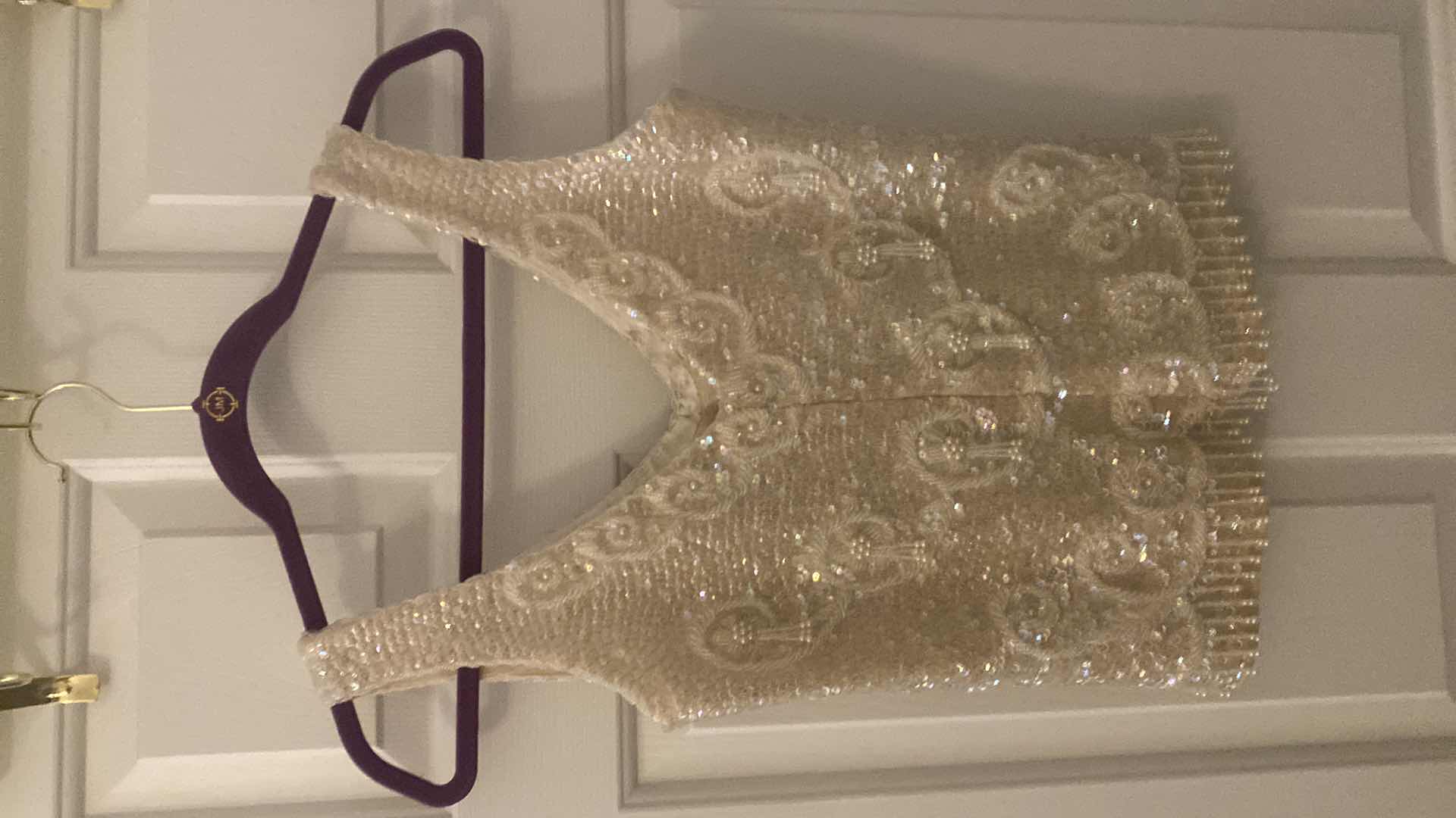 Photo 1 of VINTAGE WOMENS SEQUIN & PEARL CAMISOLE EST SIZE SMALL
