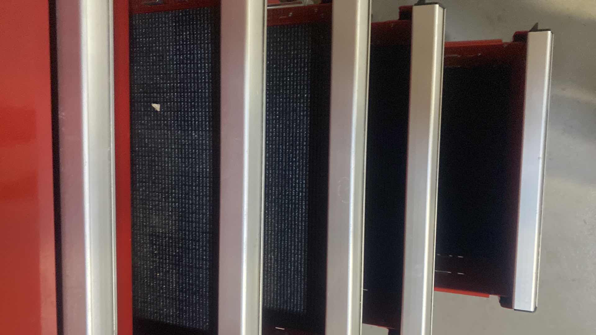 Photo 1 of CSPS METAL COMPANY ROLLING TOOL STORAGE WITH WOOD TOP, LINED DRAWERS, KEYS AND SIDE HANDLES INCLUDED, WITHOUT SIDE HANDLES MEASURES 56“ X 18“ H 40“