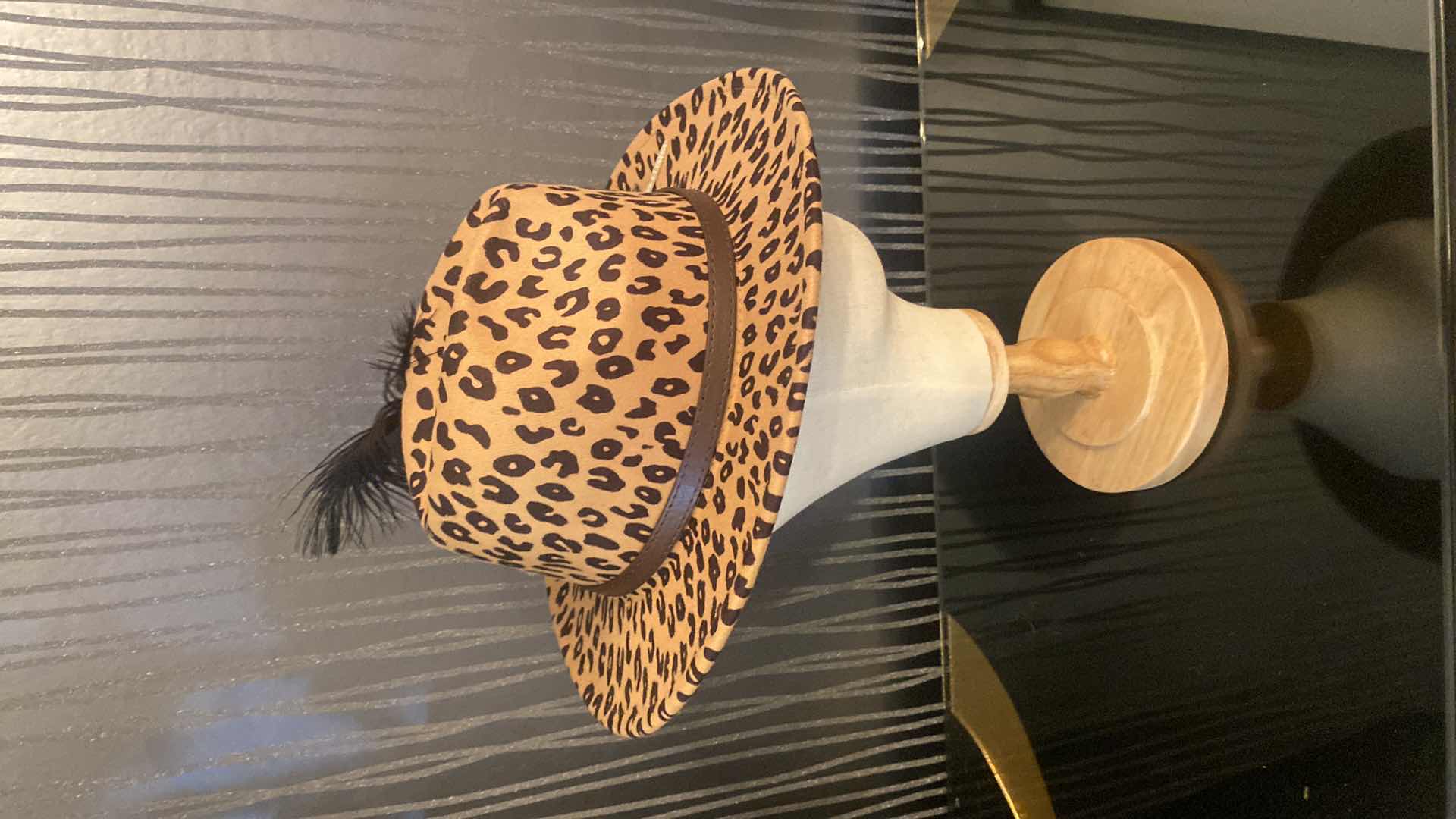 Photo 1 of $150 CUSTOM DECORATED SHORT BRIM FEDORA WITH INTERIOR RIBBON TO ADJUST FIT