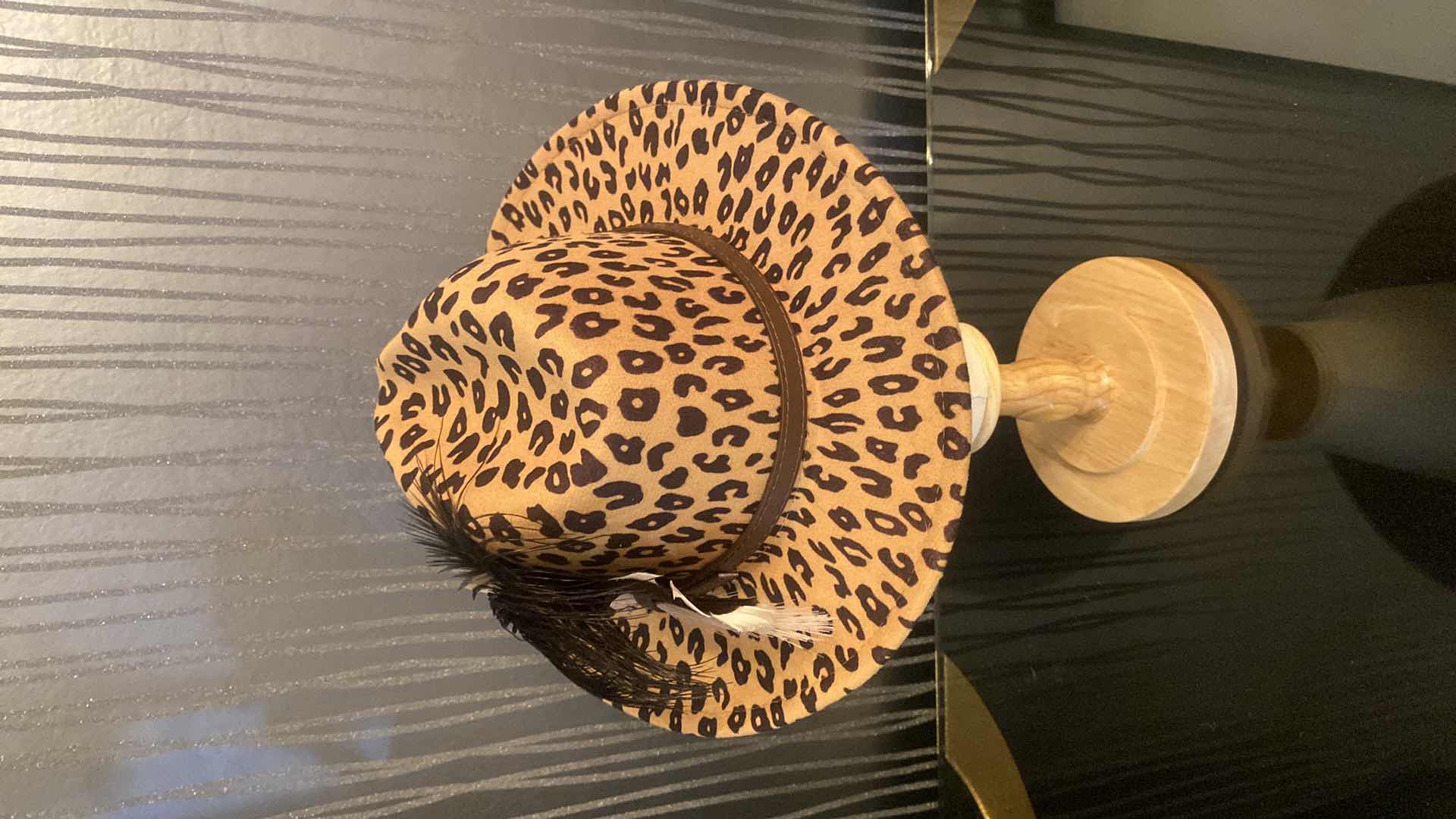 Photo 1 of $150 CUSTOM DECORATED SHORT BRIM FEDORA WITH INTERIOR RIBBON TO ADJUST FIT