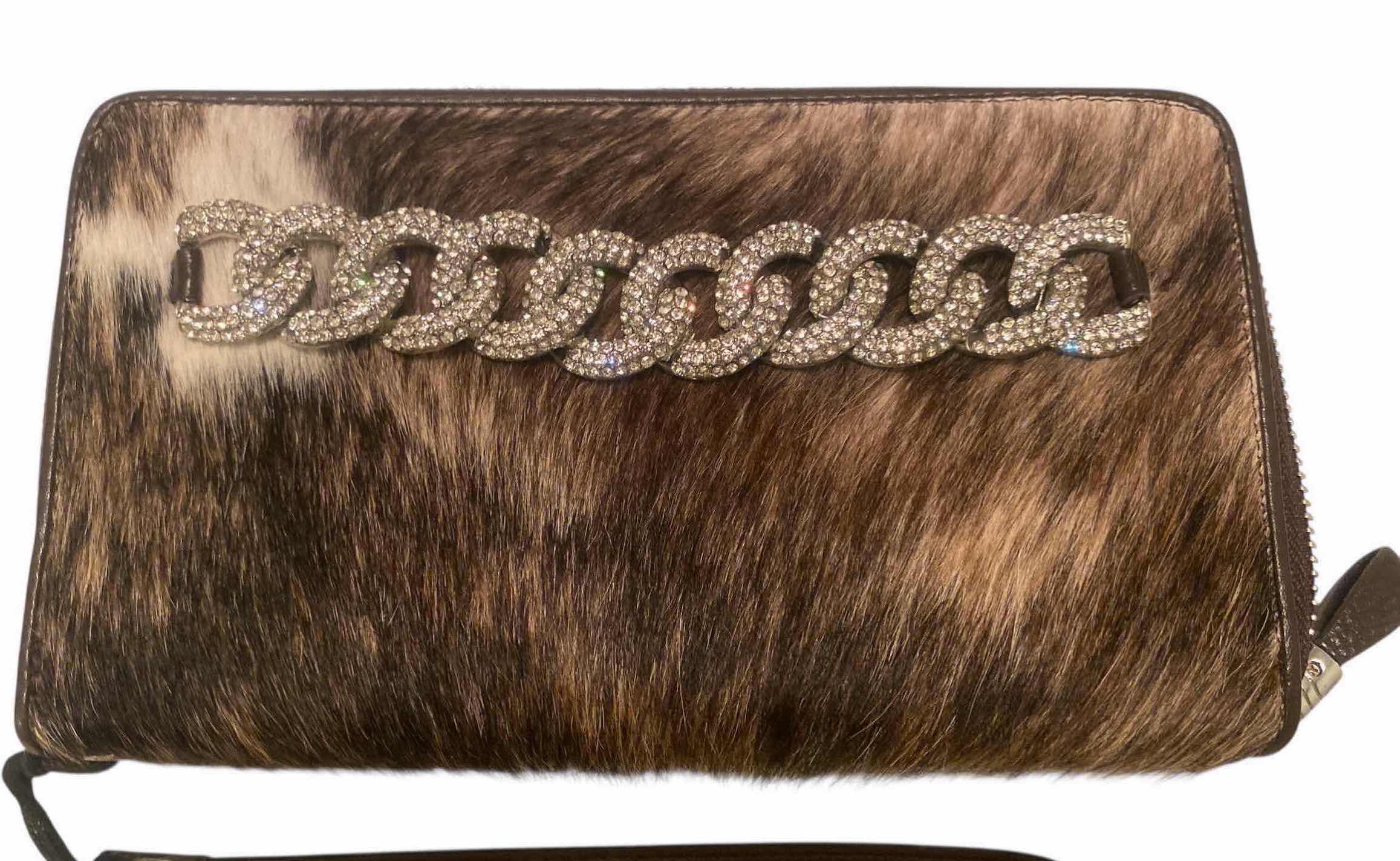 Photo 1 of RAVIANI BRINDLE HIDE & LEATHER CLUTCH