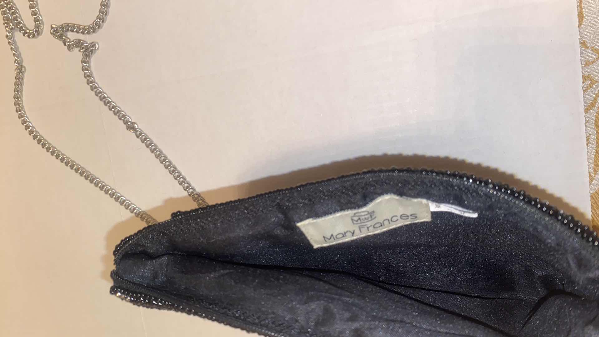 Photo 1 of MARY FRANCES BUBBLY BEADED CROSSBODY BAG WITH ZIPPER, EXTERIOR PHONE POCKET & CHAIN 6“ X 8“