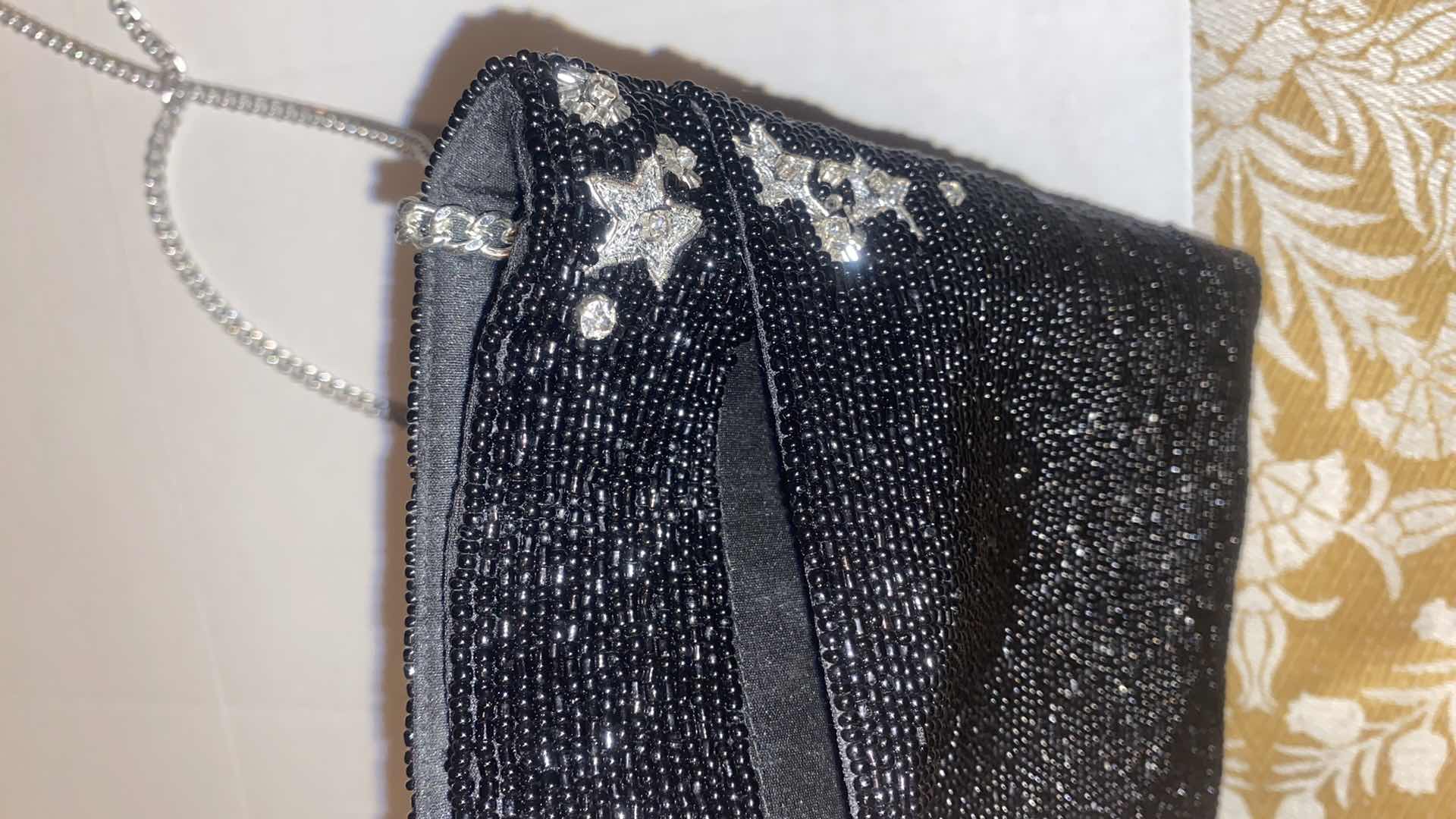 Photo 1 of MARY FRANCES BUBBLY BEADED CROSSBODY BAG WITH ZIPPER, EXTERIOR PHONE POCKET & CHAIN 6“ X 8“