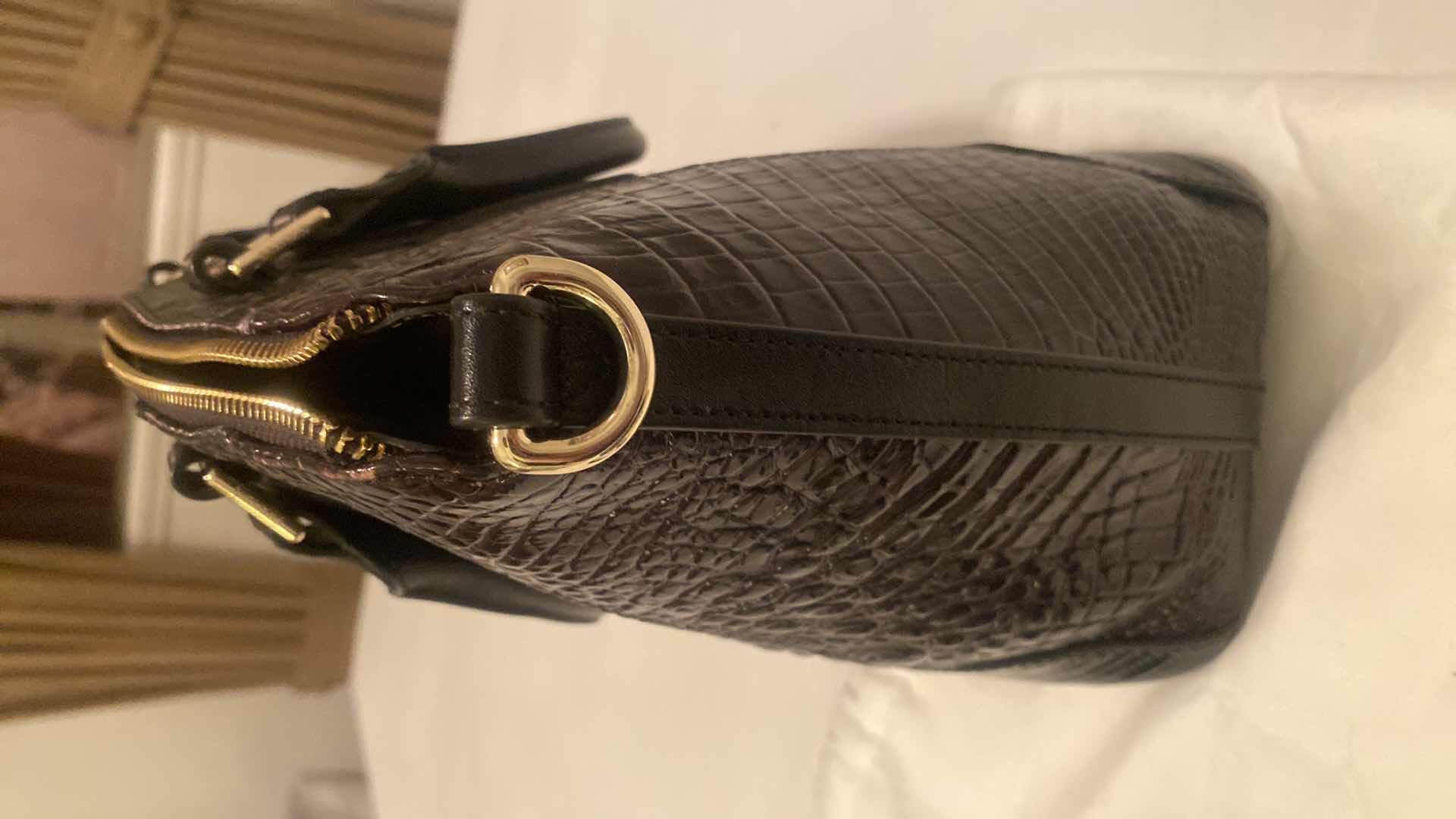 Photo 1 of BRAHMIN DUAL CARRY DUXBURY LEATHER SATCHEL IN IRONWOOD ALZETTE  11” X 4 1/2” H10” & LONG CREDIT CARD WALLET WITH DUST BAG