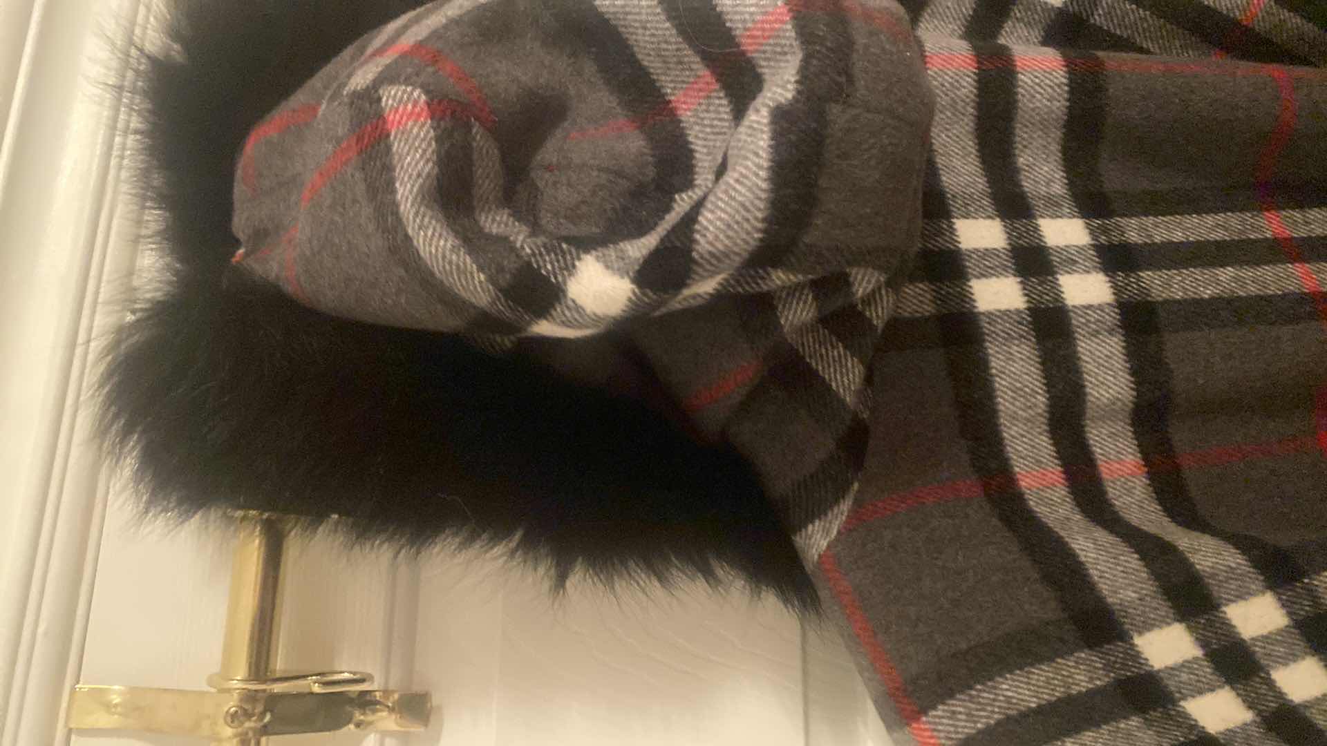 Photo 1 of DESIGNER RIZHIK OVA CASHMERE CAPE WITH HOOD AND FOX FUR TRIM EST SIZE LARGE