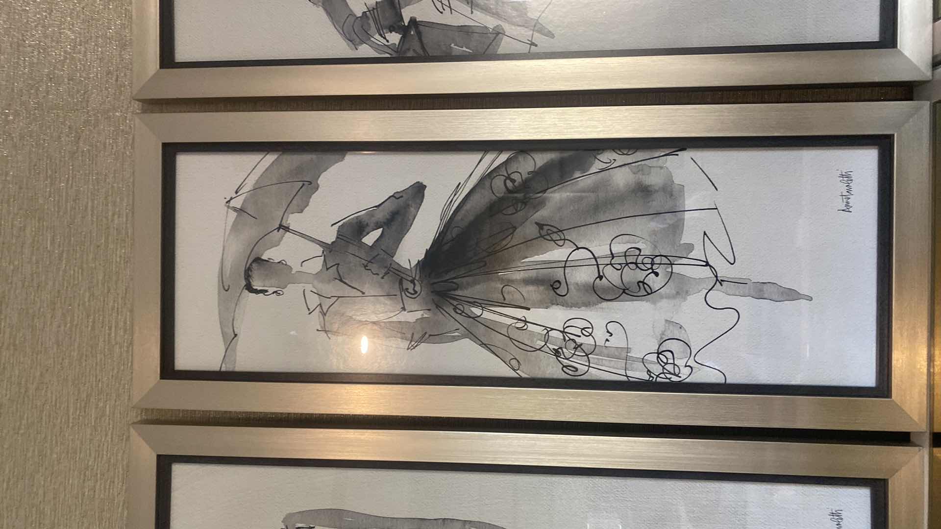 Photo 1 of UTTERMOST “FASHION SKETCHBOOK”  by ANN TAVOLETTI SET OF 4 PRINTS EACH MEASURES  15 1/2“ x 39 3/4”