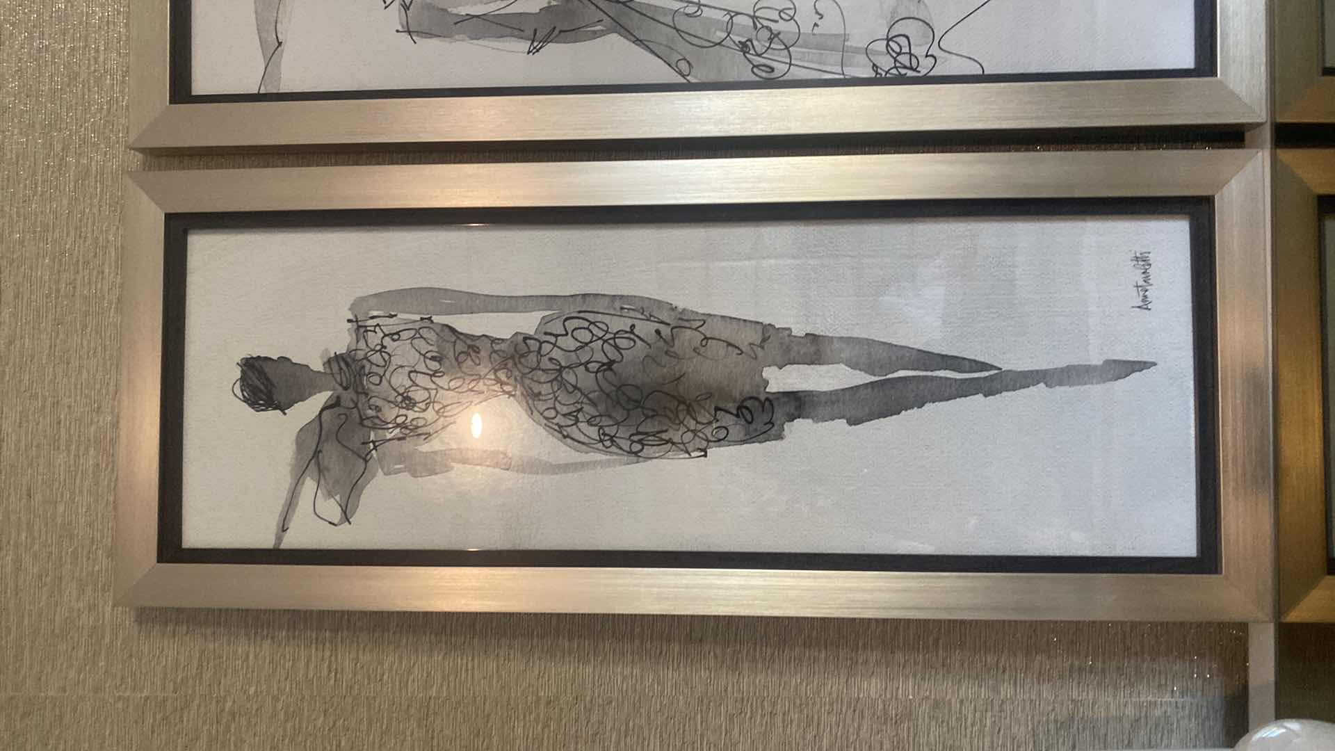 Photo 1 of UTTERMOST “FASHION SKETCHBOOK”  by ANN TAVOLETTI SET OF 4 PRINTS EACH MEASURES  15 1/2“ x 39 3/4”