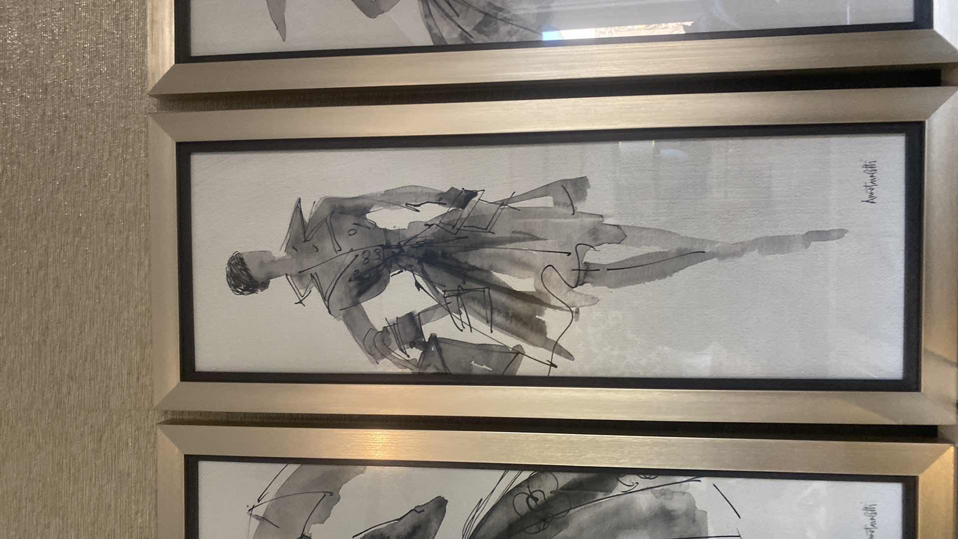 Photo 1 of UTTERMOST “FASHION SKETCHBOOK”  by ANN TAVOLETTI SET OF 4 PRINTS EACH MEASURES  15 1/2“ x 39 3/4”