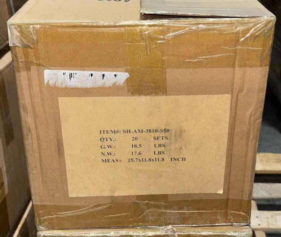 Photo 1 of $240 NEW CASE OF HOME-X PACKS OF 50 PCS BLACK DICE 2” X 2” H2” FAVOR BOXES & BLACK RIBBON (20 SETS/CASE)