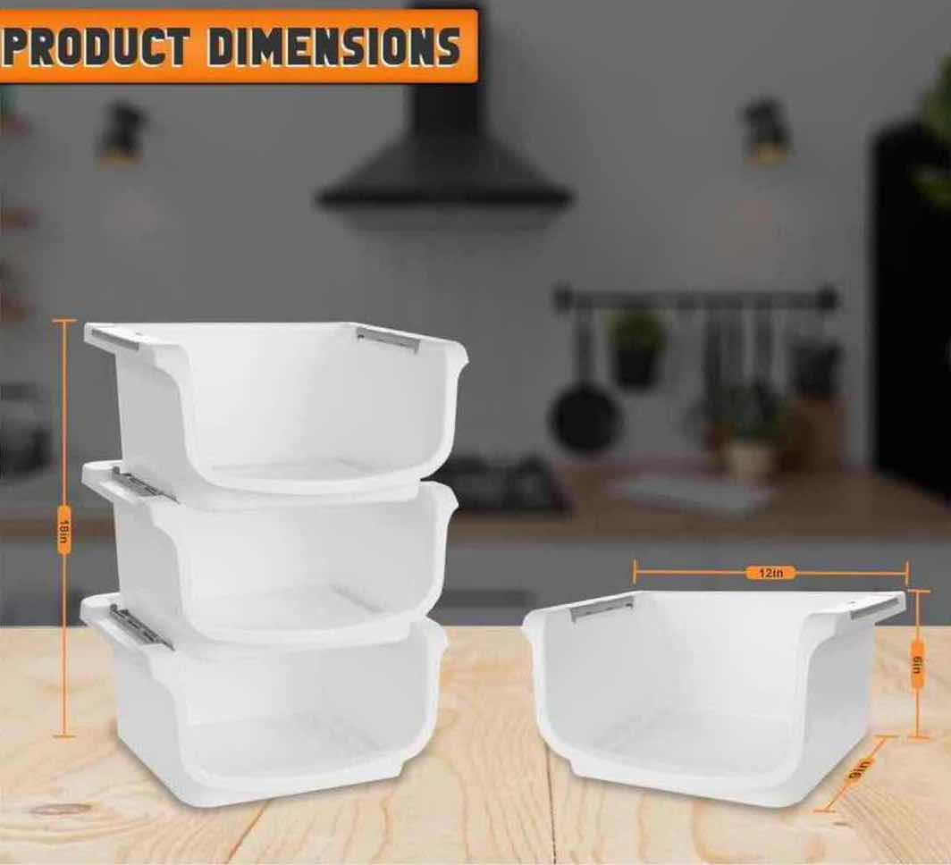 Photo 1 of NEW CASE HOME-X SMALL NESTING/STACKABLE STORAGE BINS, 3 BINS PER SET (1 CASE/6 SETS)