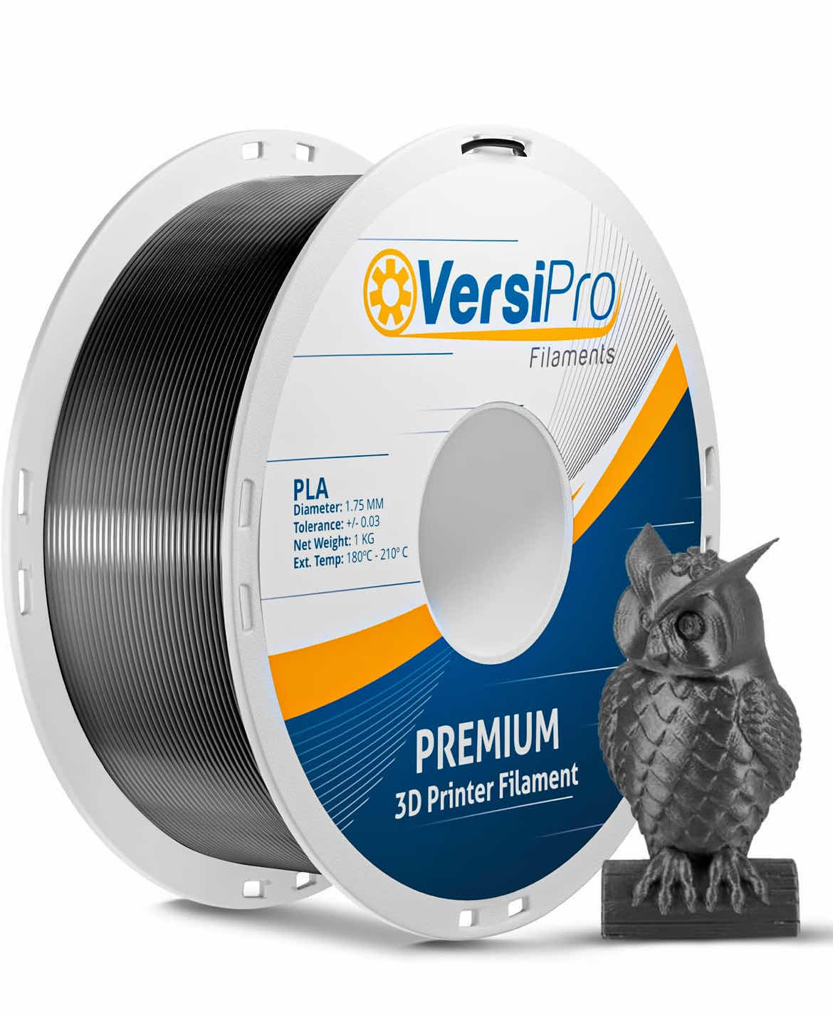 Photo 1 of NEW VERSIPRO FILAMENTS PREMIUM 3D PRINTER BLACK FILAMENT (1 SPOOL/2.2LB)