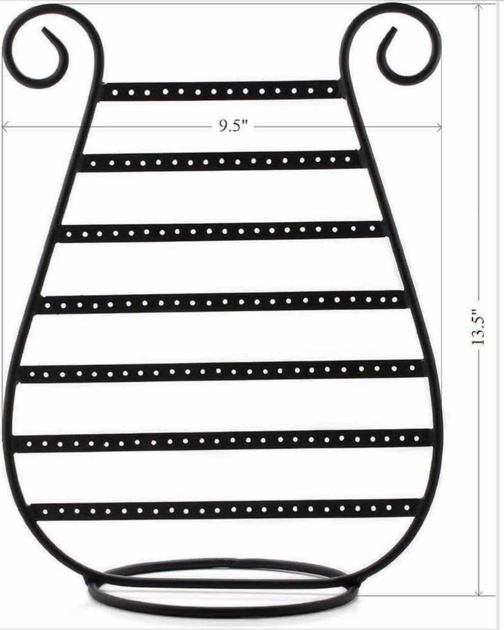 Photo 1 of NEW PALLET OF ARAD BLACK METAL HARP SHAPED EARRING ORGANIZER HOLDER (8PCS PER CASE/12CASES)