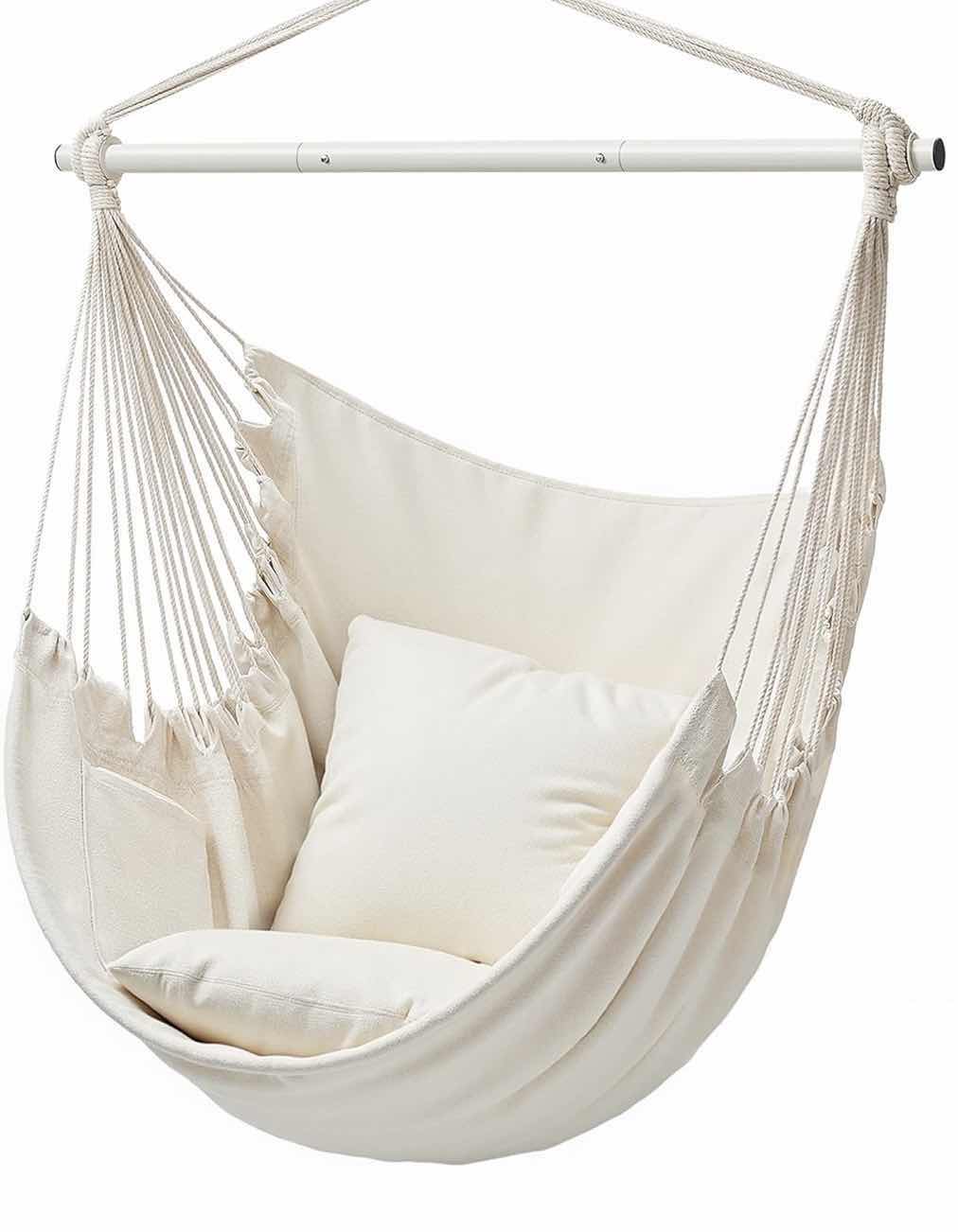 Photo 1 of NEW CASE OF ARAD INDOOR/OUTDOOR OFF-WHITE THICK CANVAS HANGING HAMMOCK (4 PER CASE)