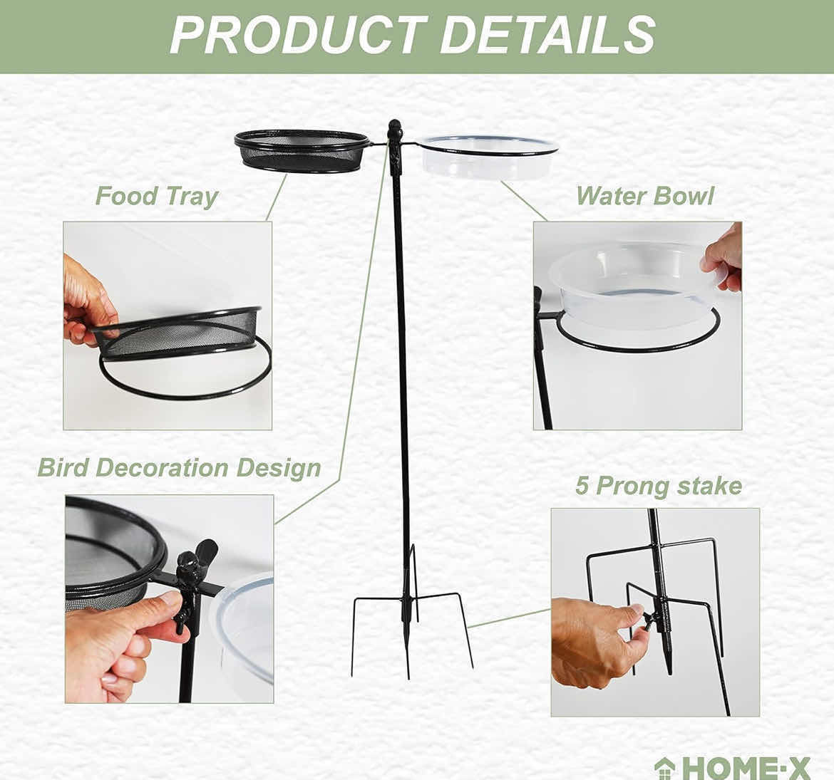 Photo 3 of NEW CASE OF HOME X DUAL BIRD FEEDER & BATH STAND (10PCS PER CASE)