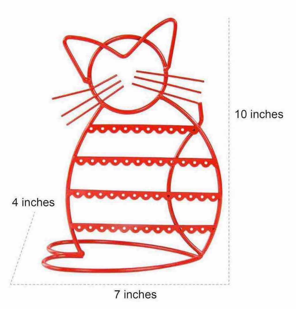 Photo 1 of NEW CASE OF ARAD CAT-SHAPED EARRING HOLDER/ORGANIZER DISPLAY, RED (16 PCS/CASE)