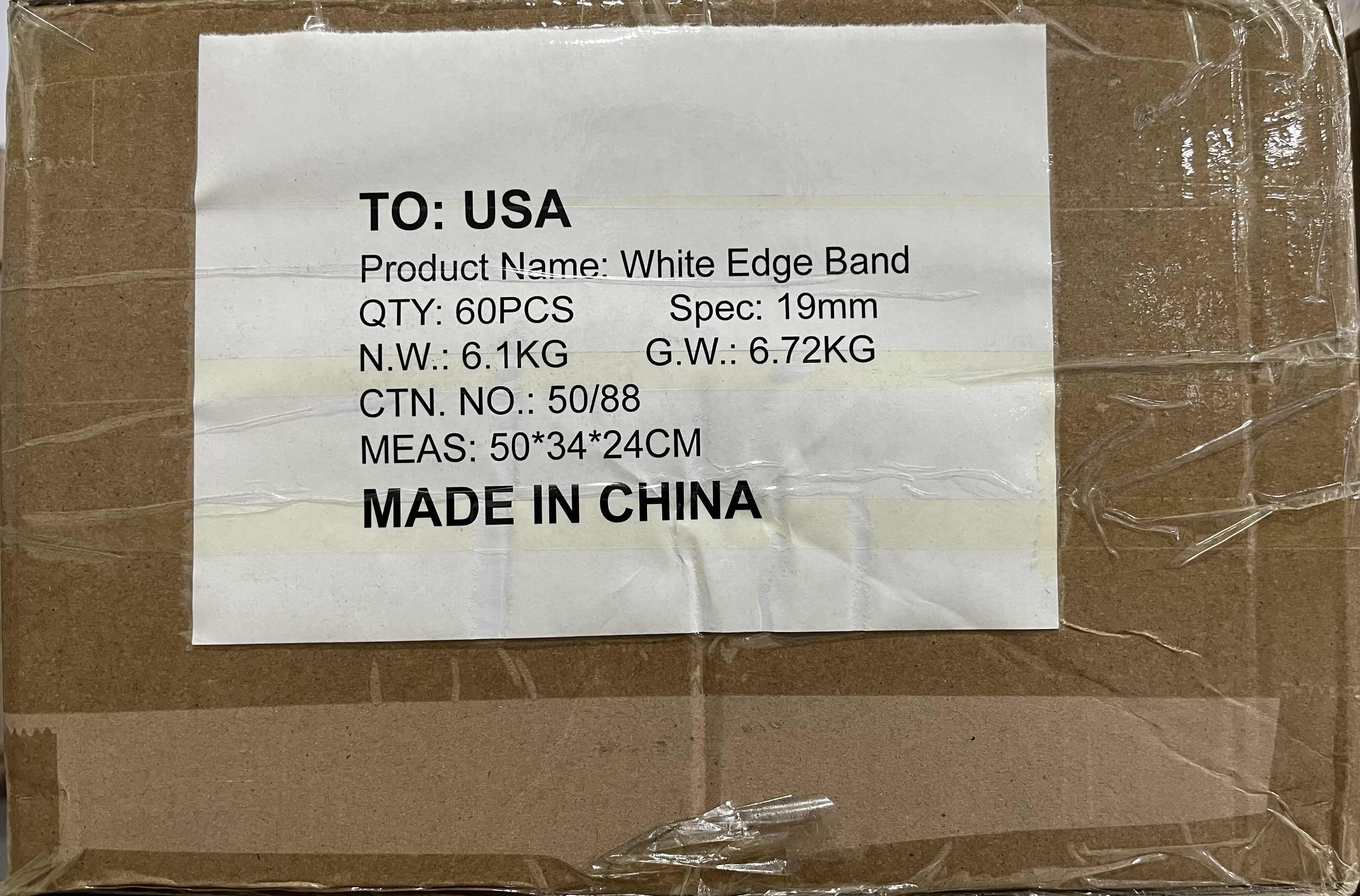 Photo 1 of NEW CASE OF DOVETAIL WHITE VENEER IRON ON BANDING TAPE ROLLS 0.75” X 25’ (60PCS PER CASE)