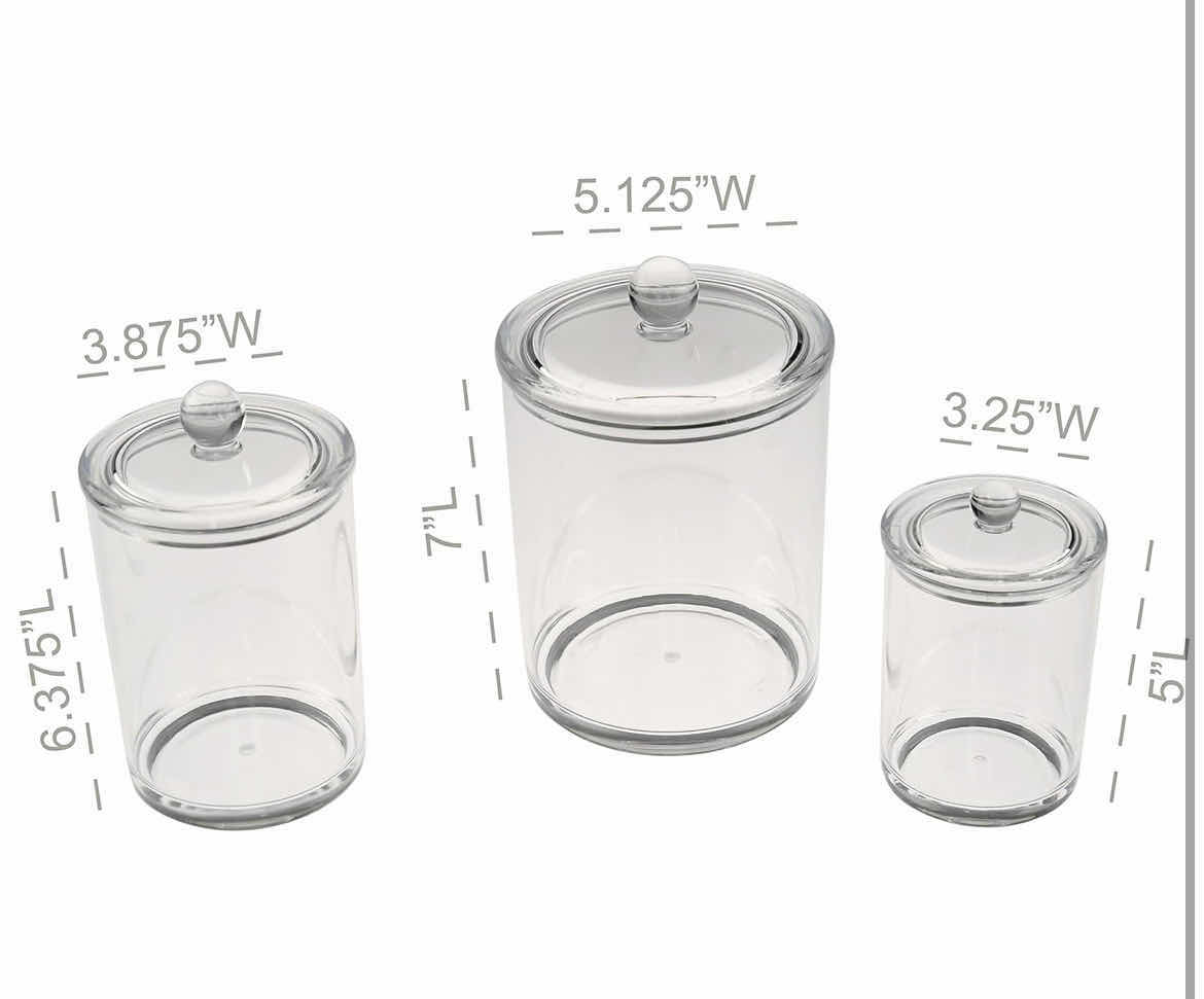 Photo 1 of NEW CASE OF HOME X ACRYLIC APOTHECARY JARS SET OF 3 (12 SETS PER CASE)