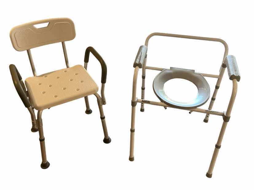 Photo 1 of GUARDIAN SHOWER CHAIR MDS89745RA & GUARDIAN TOILET SAFETY COMMODE G1-200LX1