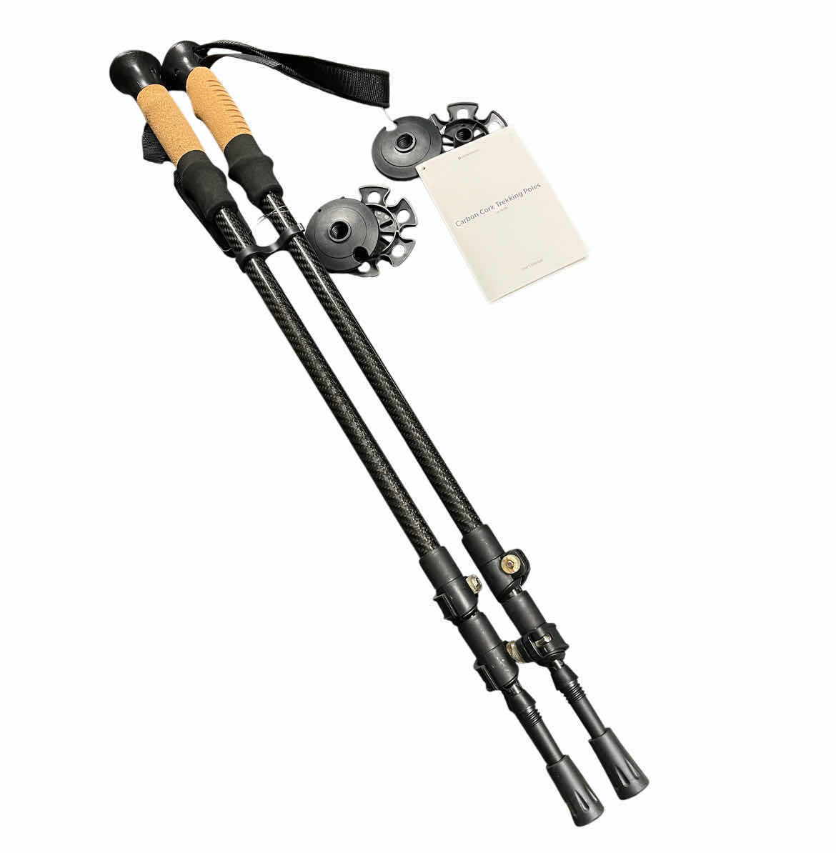 Photo 1 of MONOPRICE CORK HANDLE CARBON TREKKING POLES