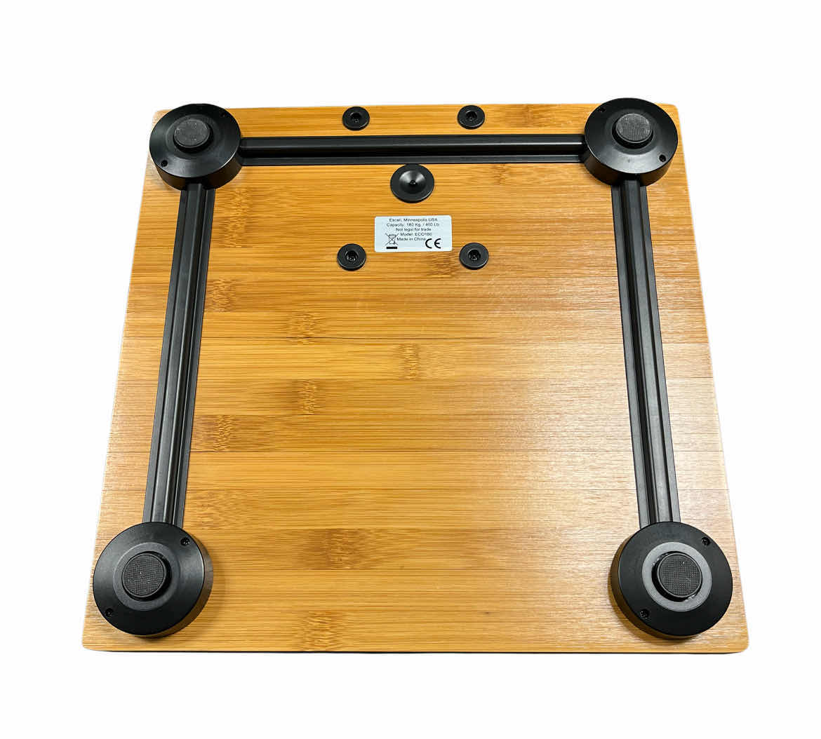 Photo 3 of ESCALI SOLAR POWERED BAMBOO BODY WEIGHT SCALE 400LBS CAP ECO180