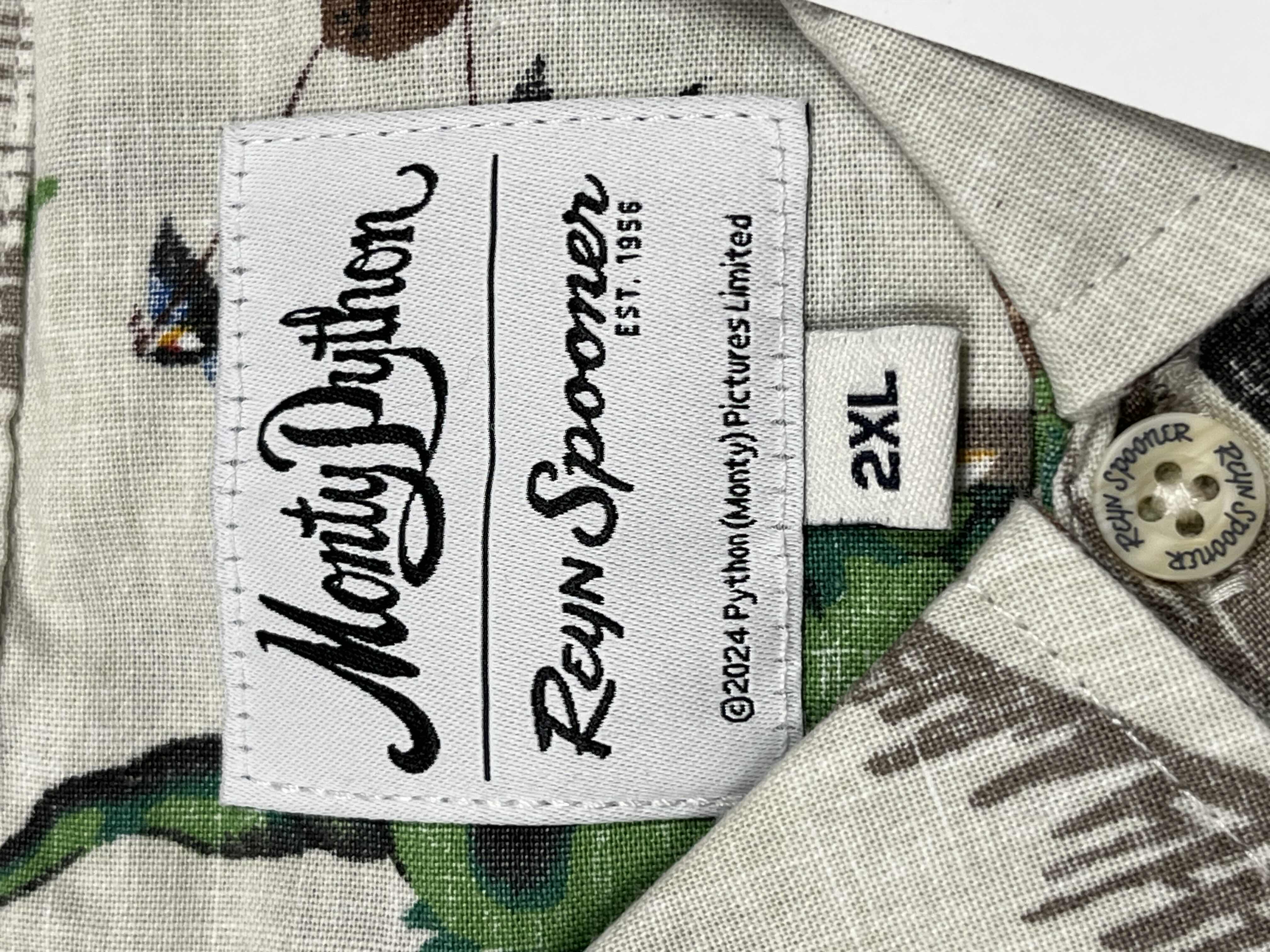 Photo 1 of MONTY PYTHON & THE HOLY GRAIL REYN SPOONER CLASSIC BUTTON UP SHIRT MENS 2XL