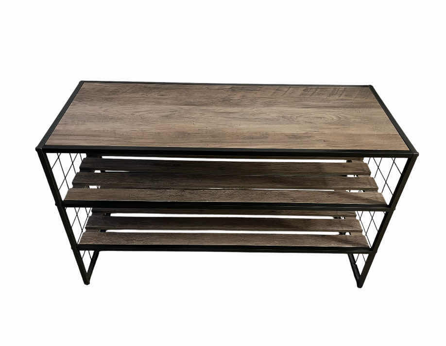 Photo 1 of GRAY WASH WOOD FINISH 3 TIER SHOE RACK 30” X 12” H18.25”