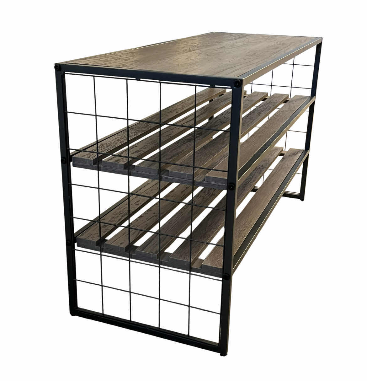 Photo 1 of GRAY WASH WOOD FINISH 3 TIER SHOE RACK 30” X 12” H18.25”