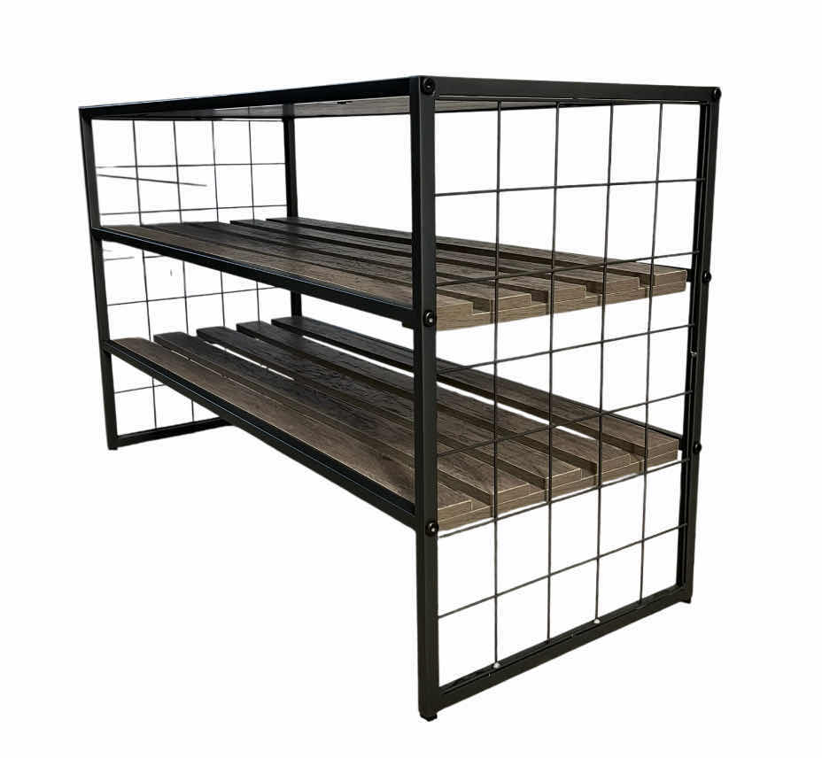 Photo 1 of GRAY WASH WOOD FINISH 3 TIER SHOE RACK 30” X 12” H18.25”