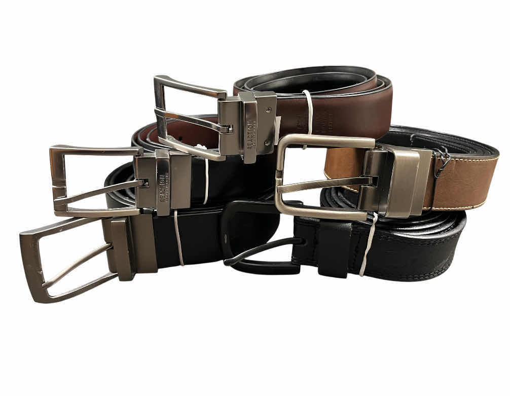 Photo 1 of LEATHER REVERSIBLE BELTS MENS SIZE 40”-44” VARIOUS BRANDS (5)