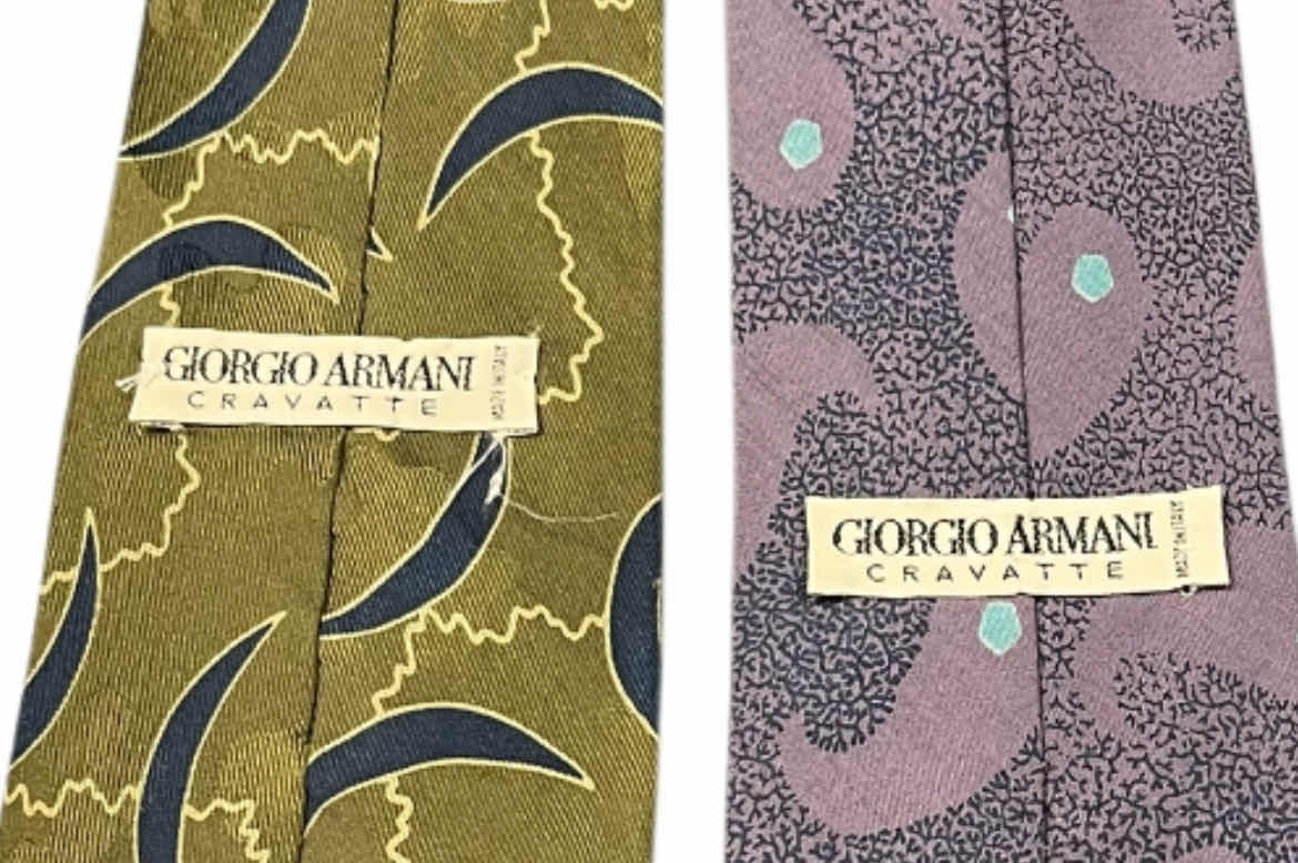 Photo 1 of GIORGIO ARMANI CRAVATTE SILK TIES (2) & ERMENEGILDO ZEGNA SILK TIE