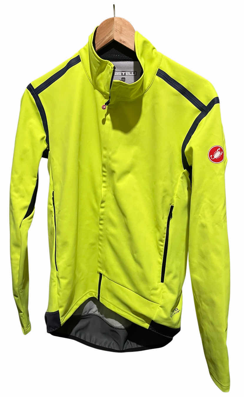 Photo 1 of CASTELLI PERFETTO GORE-TEX INFINIUM FLUORESCENT YELLOW CYCLING JACKET MENS 2XL