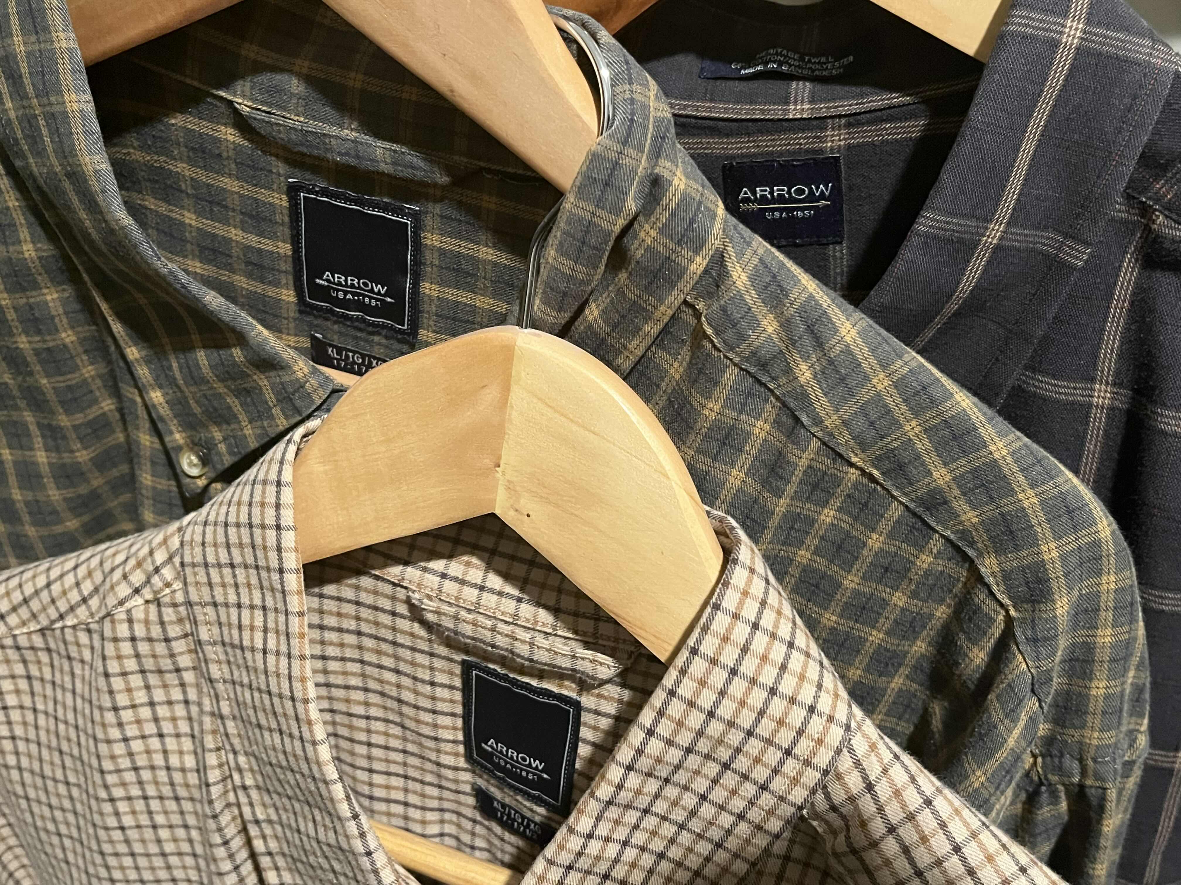 Photo 1 of ARROW PLAID BUTTON UP LONG SLEEVE SHIRTS MENS XL (5)