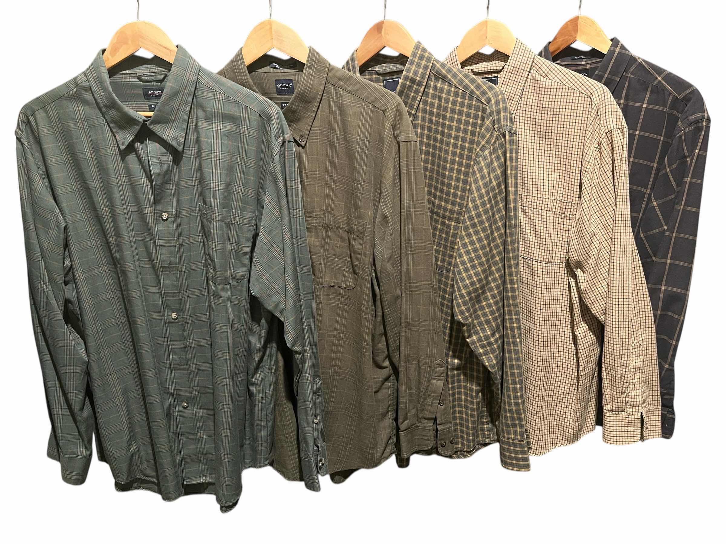Photo 1 of ARROW PLAID BUTTON UP LONG SLEEVE SHIRTS MENS XL (5)