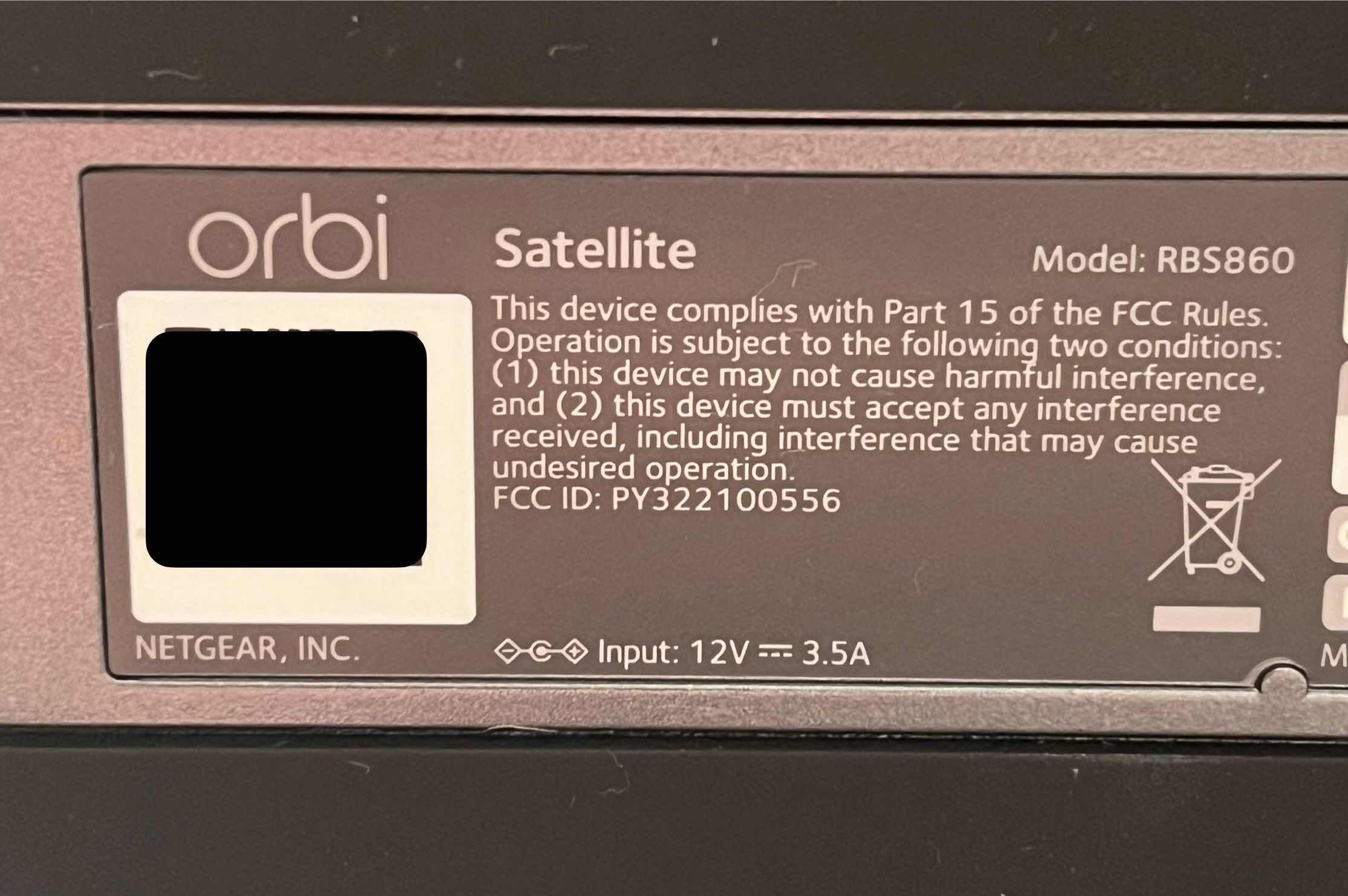 Photo 4 of NETGEAR ORBI BLACK EDITION 860 SERIES SATELLITE TRI-BAND WIFI 6 MESH 6GB  ROUTER RBS860